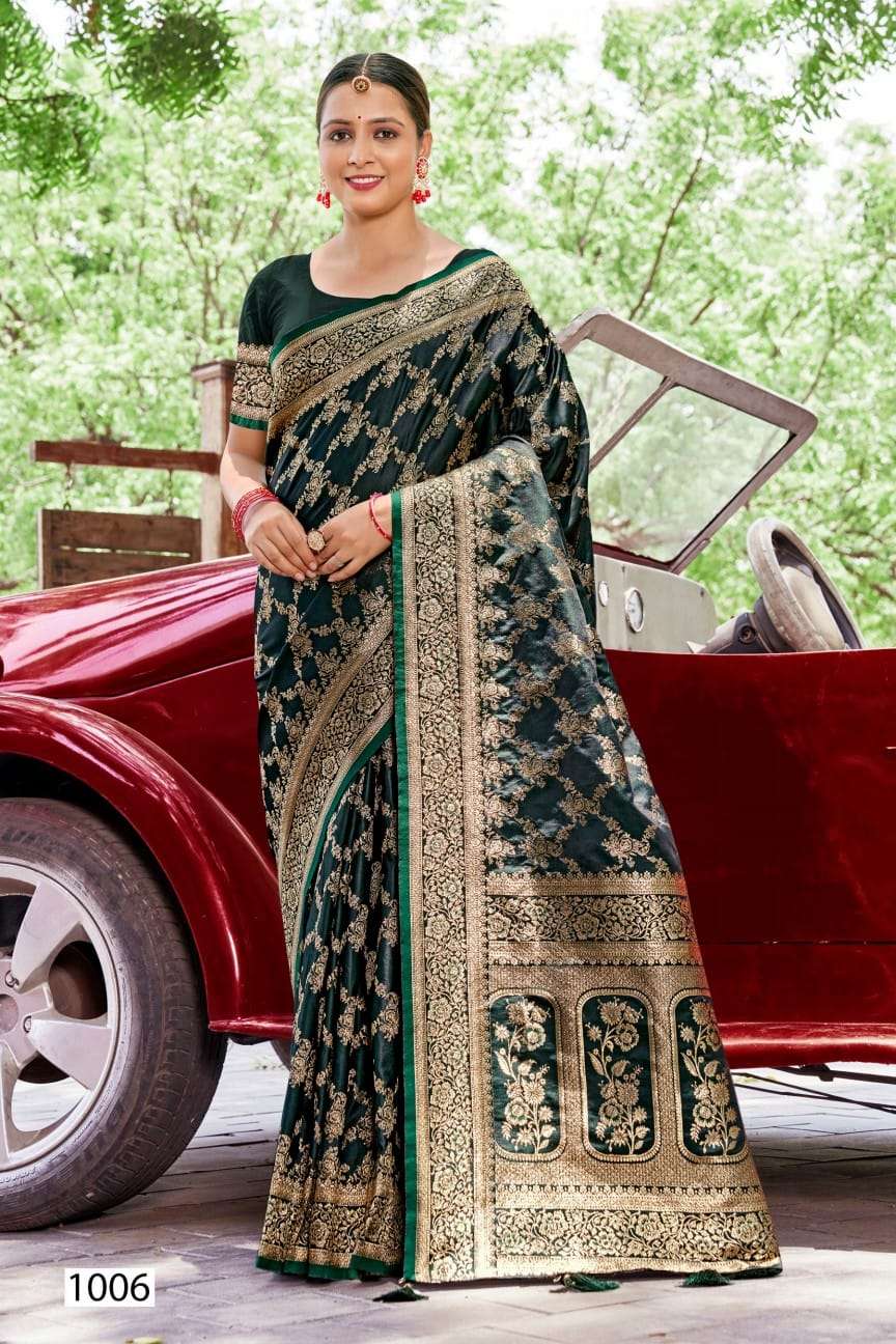 ROYAL QUEEN VOL-10 BY SAROJ SATIN PRINT DESIGNER SAREES 