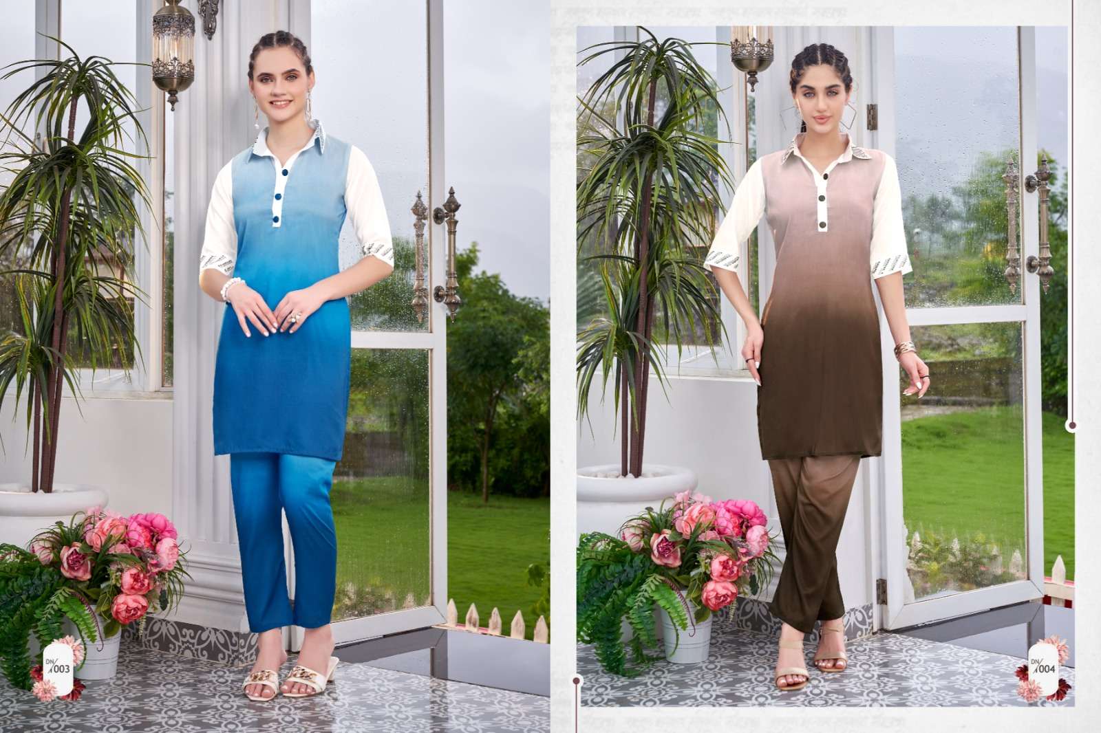 SAANVI BY KHUSHI FASHION DUAL COLOUR STYLISH CO-ORD WITH WORK 