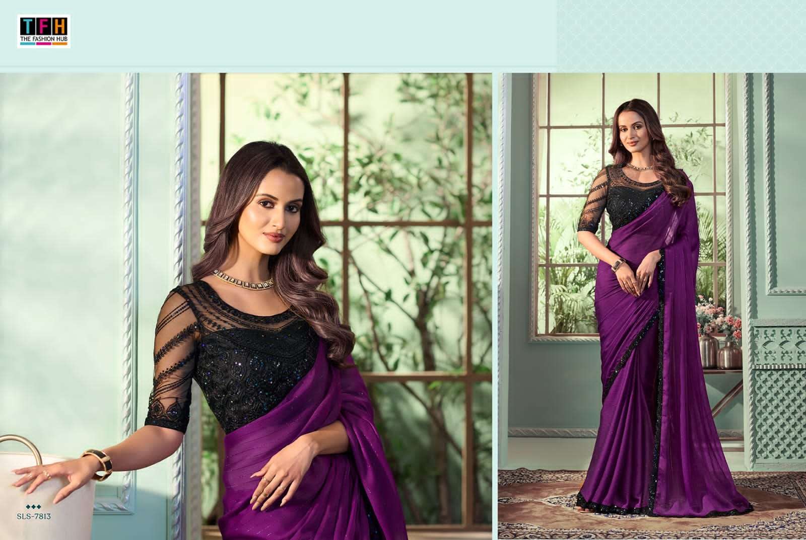 SALSA STYLE VOL-3 BY TFH RAINBOW GEORGETTE FANCY PARTY WEAR SAREES 