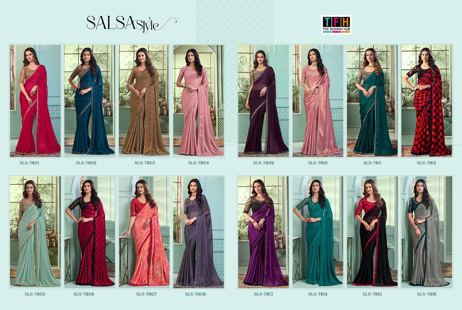 SALSA STYLE VOL-3 BY TFH RAINBOW GEORGETTE FANCY PARTY WEAR SAREES 