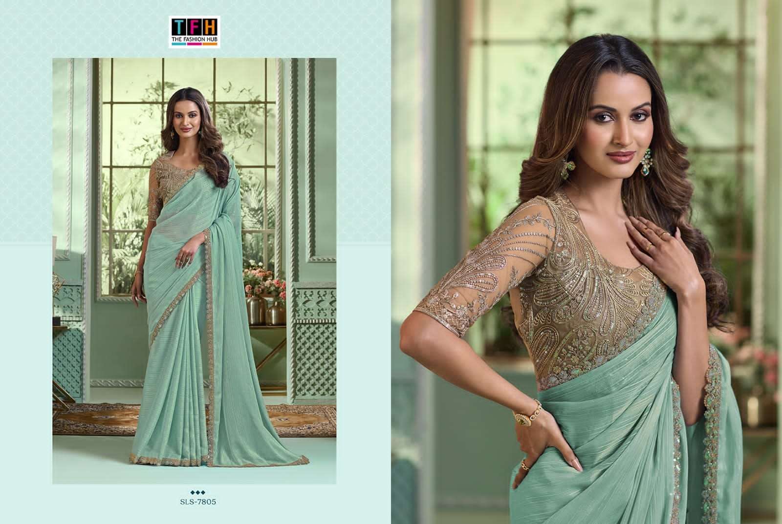 SALSA STYLE VOL-3 BY TFH RAINBOW GEORGETTE FANCY PARTY WEAR SAREES 