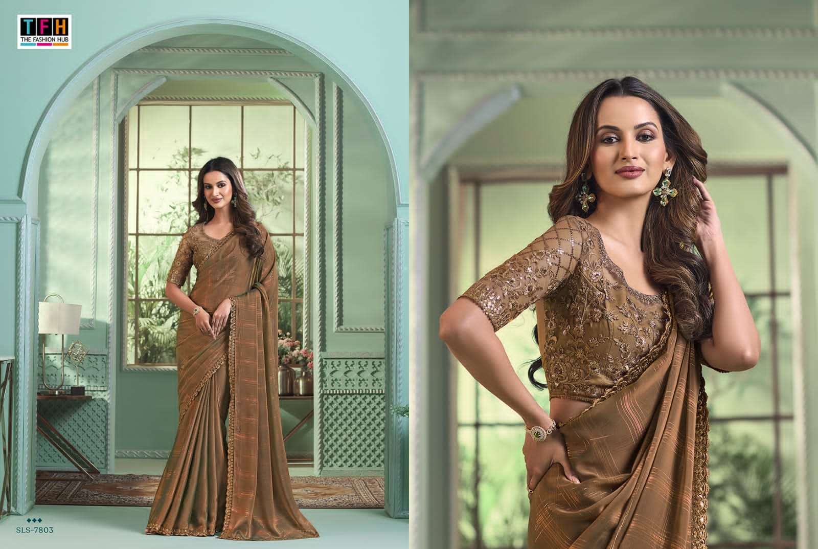 SALSA STYLE VOL-3 BY TFH RAINBOW GEORGETTE FANCY PARTY WEAR SAREES 