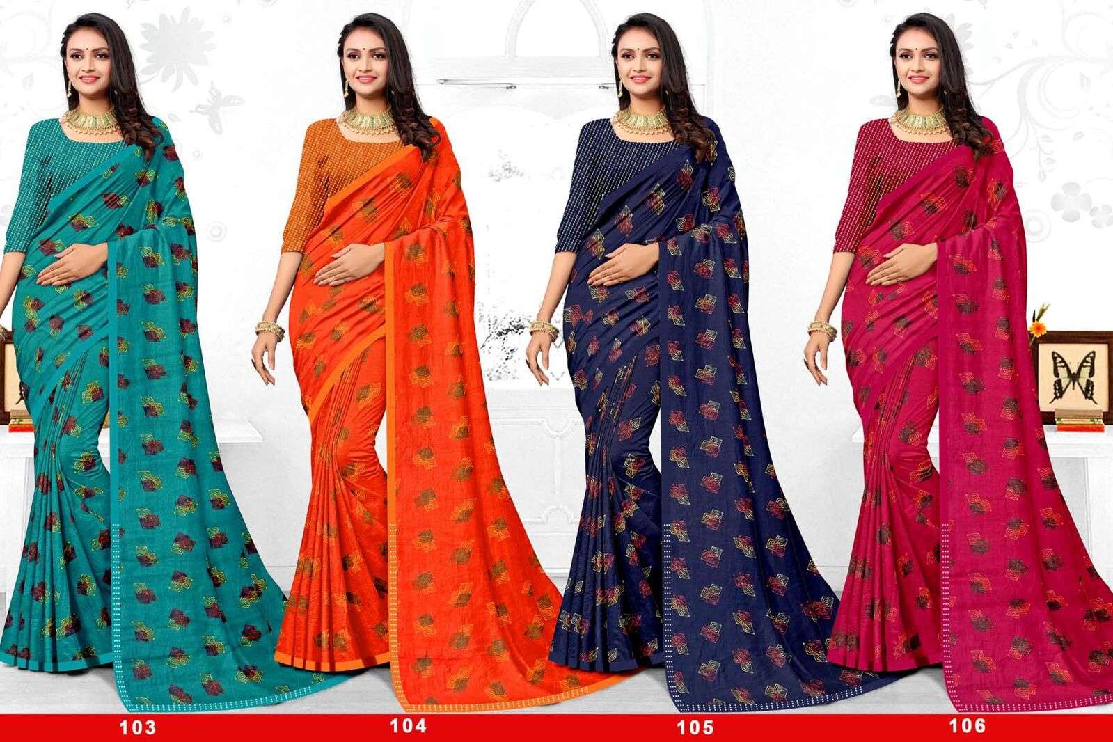 SHARMILI VOL-02 BY TEXOFAB ZOMATO FABRIC CASUAL WEAR PRINTED SAREES 