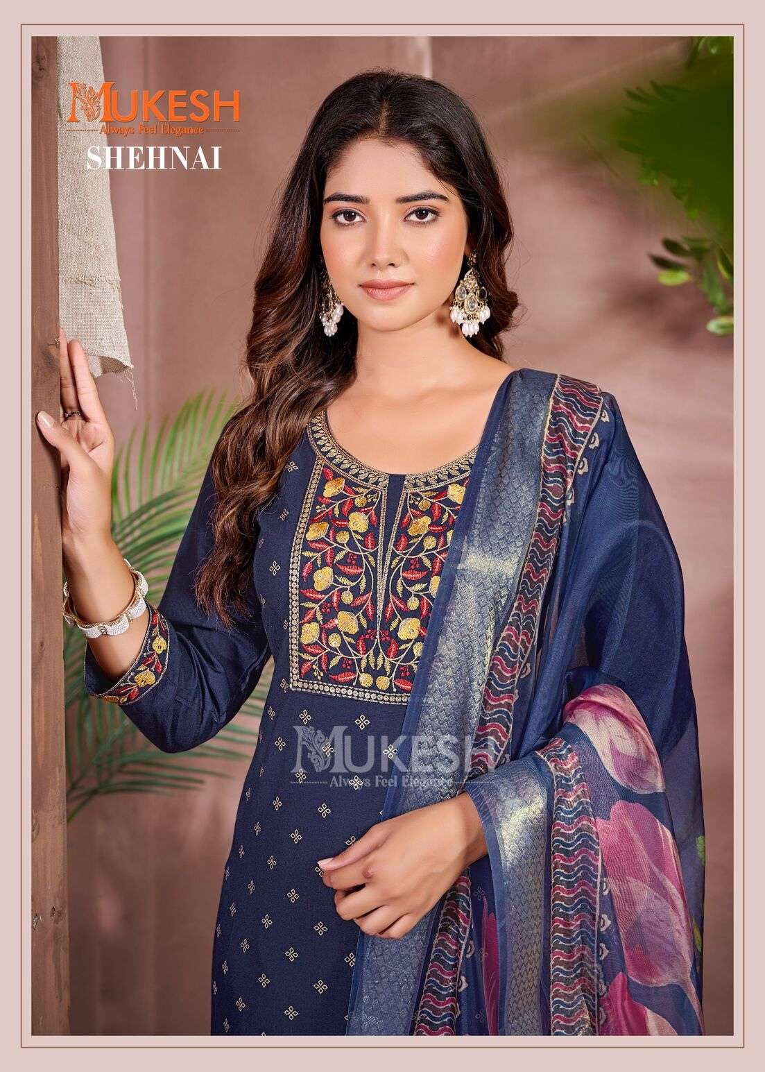 SHEHNAI BY MUKESH RAYON FOIL BUTTY & EMBROIDERY LACE WITH DIGITAL PRINT DUPATTA 