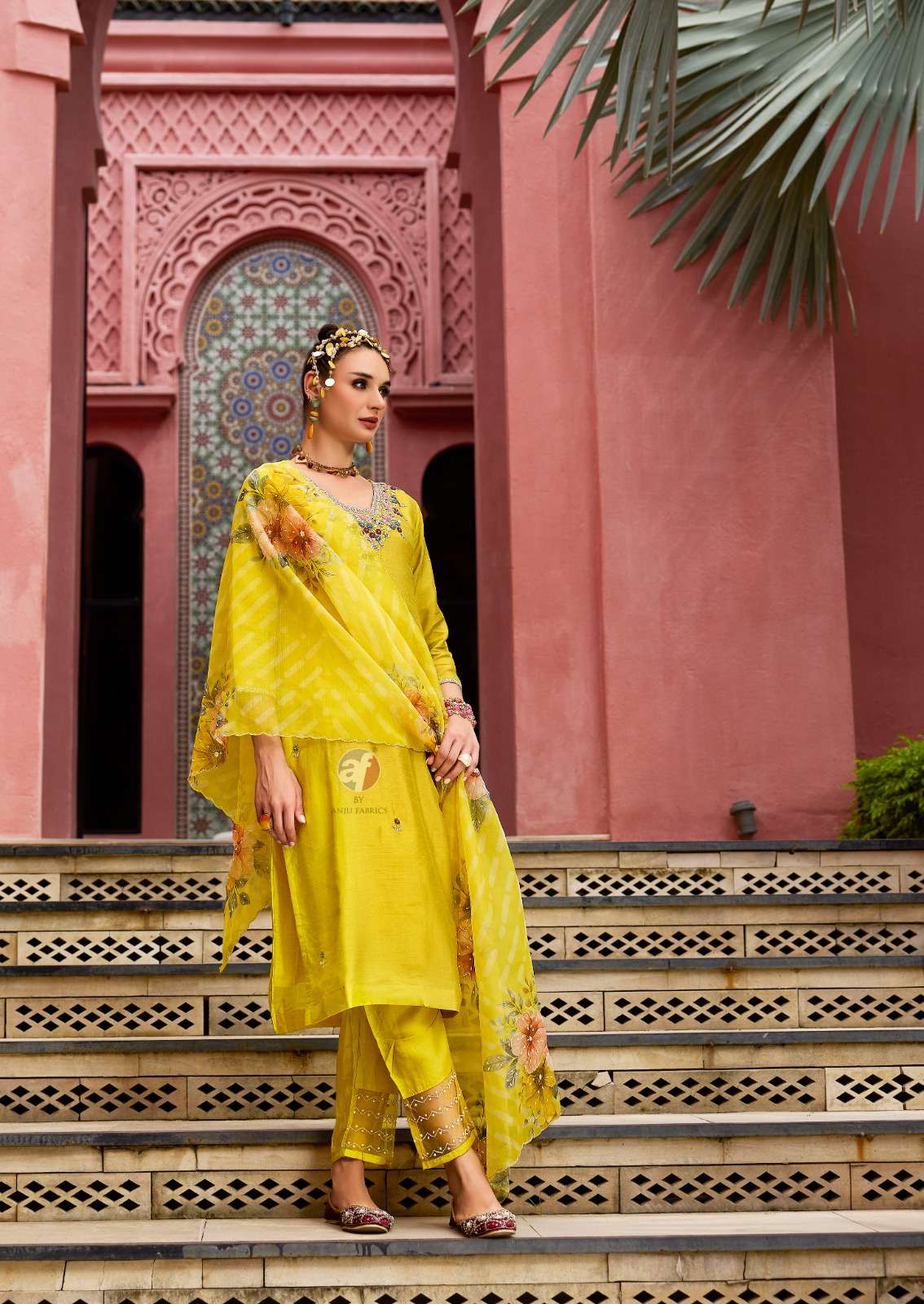 SHEHNAI VOL-8 BY ANJU FABRICS PURE DOLA SILK KURTI PANT WITH HEAVY DUPATTA 