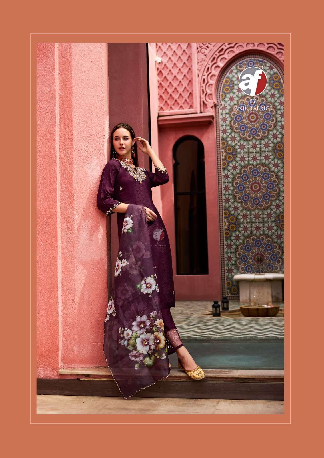 SHEHNAI VOL-8 BY ANJU FABRICS PURE DOLA SILK KURTI PANT WITH HEAVY DUPATTA 