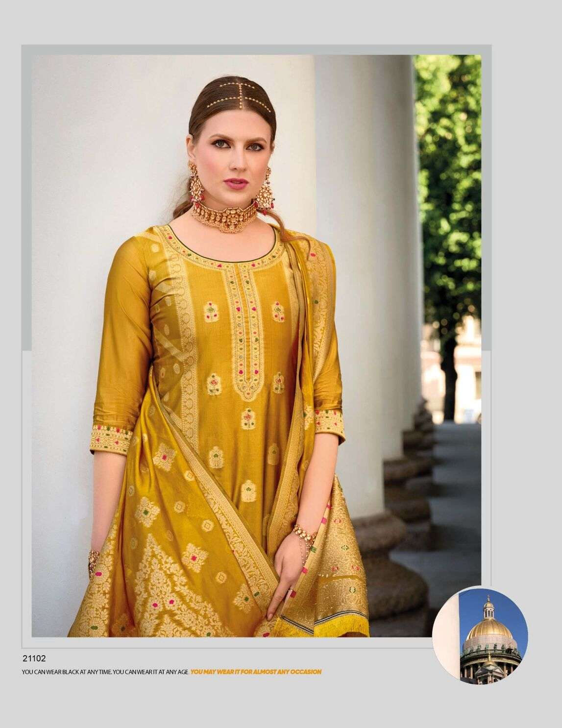 SILKYNESS VOL-2 DESIGN NO-21102 BY LILY& LALI VISCOSE FABRIC WITH JACQUARD LACE & POCKET KURTI PANT WITH DUPATTA 