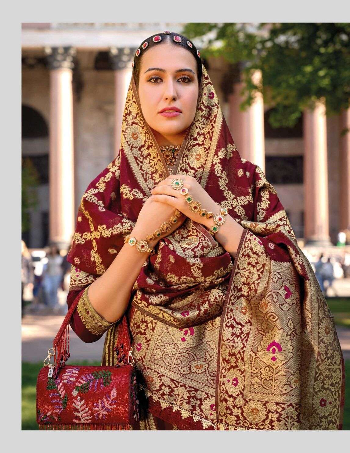 SILKYNESS VOL-2 DESIGN NO-21103 BY LILY& LALI VISCOSE FABRIC WITH JACQUARD LACE & POCKET KURTI PANT WITH DUPATTA 