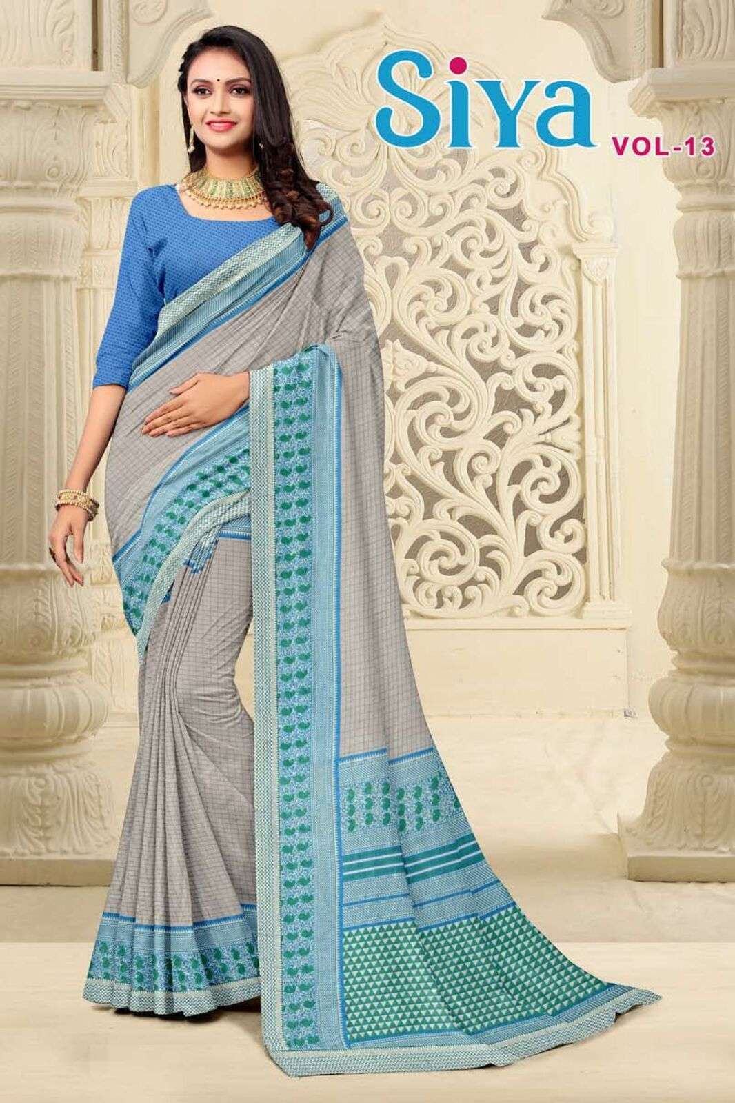 SIYA BY TEXOFAB RANIAL FABRIC ETHNIC WEAR PRINTED SAREES 