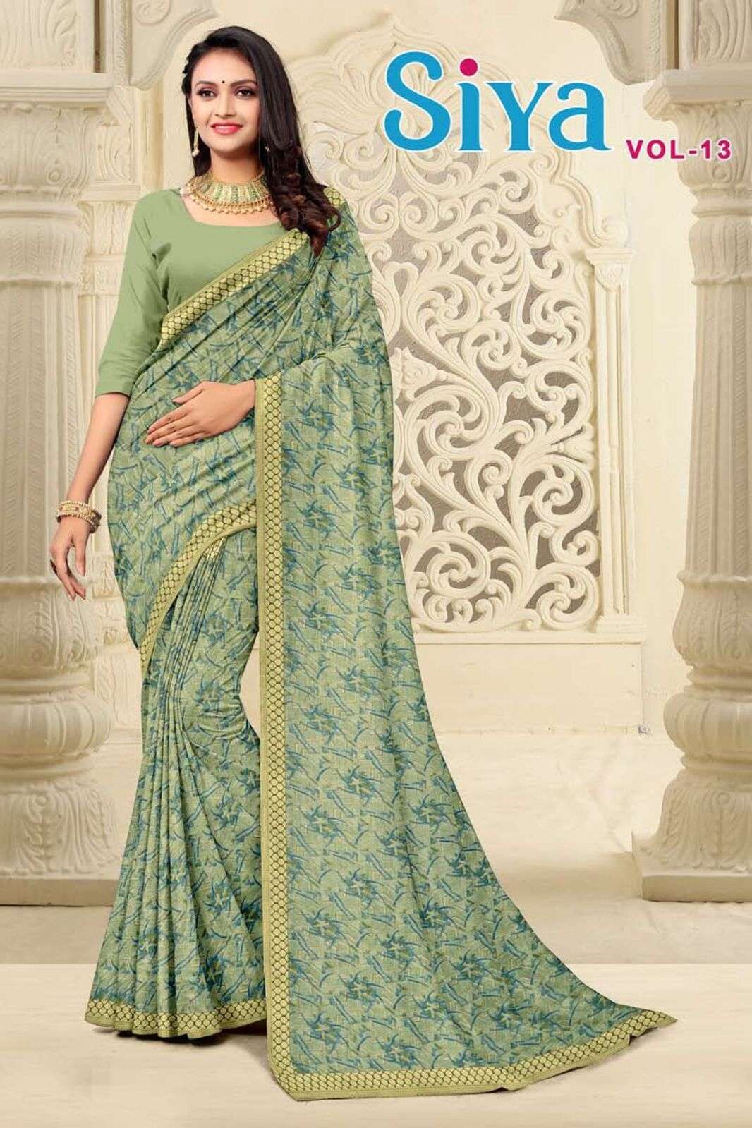 SIYA BY TEXOFAB RANIAL FABRIC ETHNIC WEAR PRINTED SAREES 