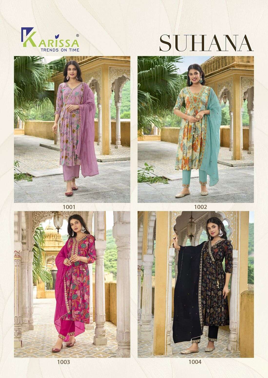 SUHANA BY KARISSA PURE VISCOSE CLASSY THREAD WORK KURTI PANT WITH DUPATTA 
