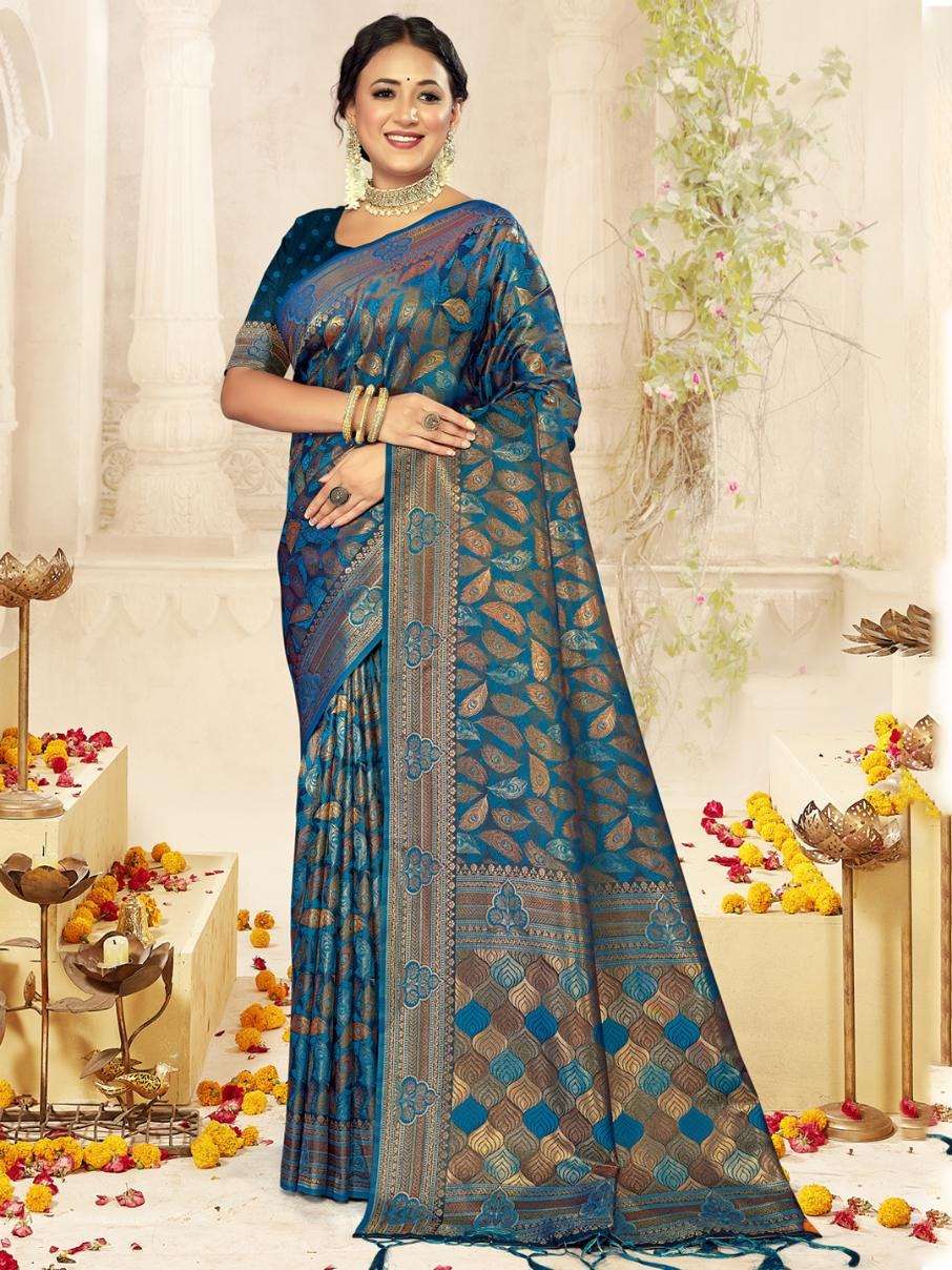 SULEKHA SATAN BY BUNAWAT SATIN SILK CASUAL WEAR PRINTED SAREES 