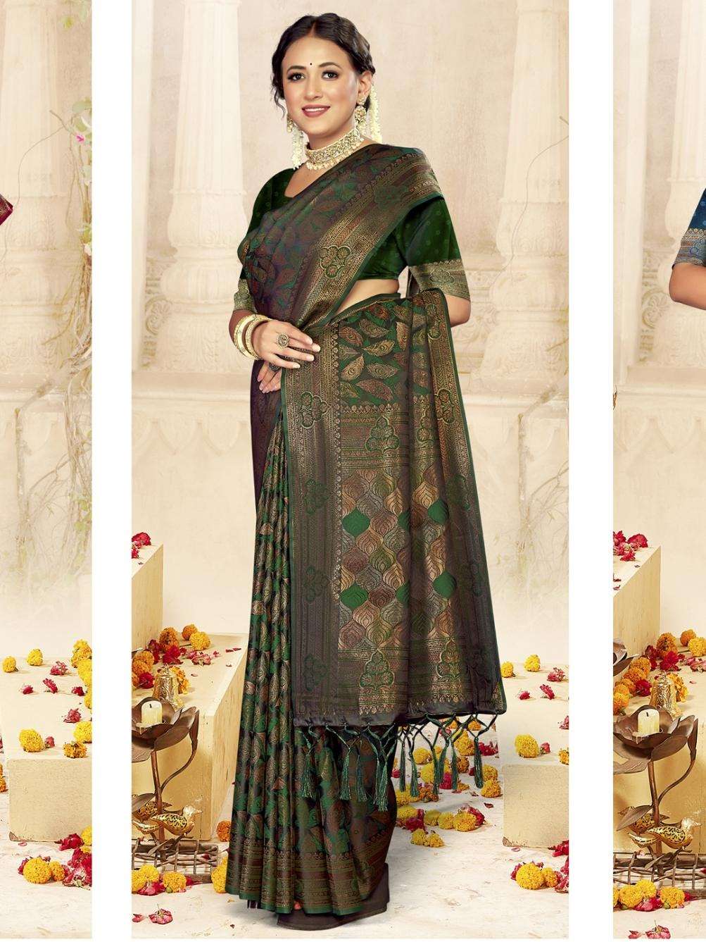 SULEKHA SATAN BY BUNAWAT SATIN SILK CASUAL WEAR PRINTED SAREES 