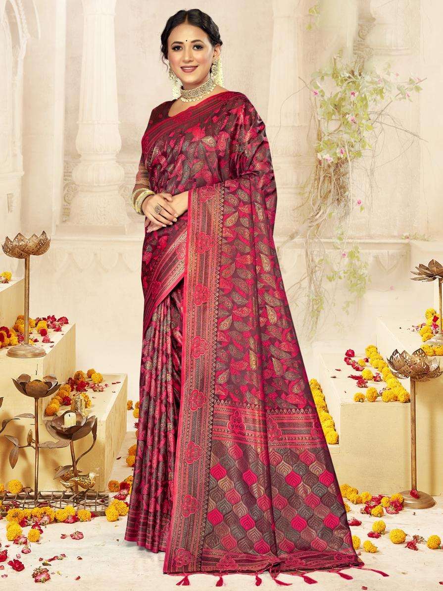 SULEKHA SATAN BY BUNAWAT SATIN SILK CASUAL WEAR PRINTED SAREES 