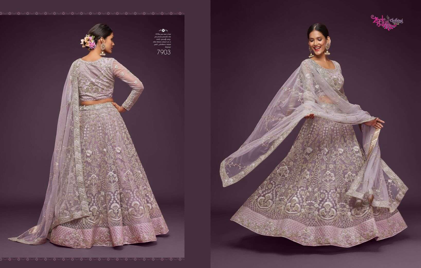 THE SHIMMERS VOL-1 BY ZEEL CLOTHING HEAVY EMBROIDERY WEDDING WEAR LEHENGA 