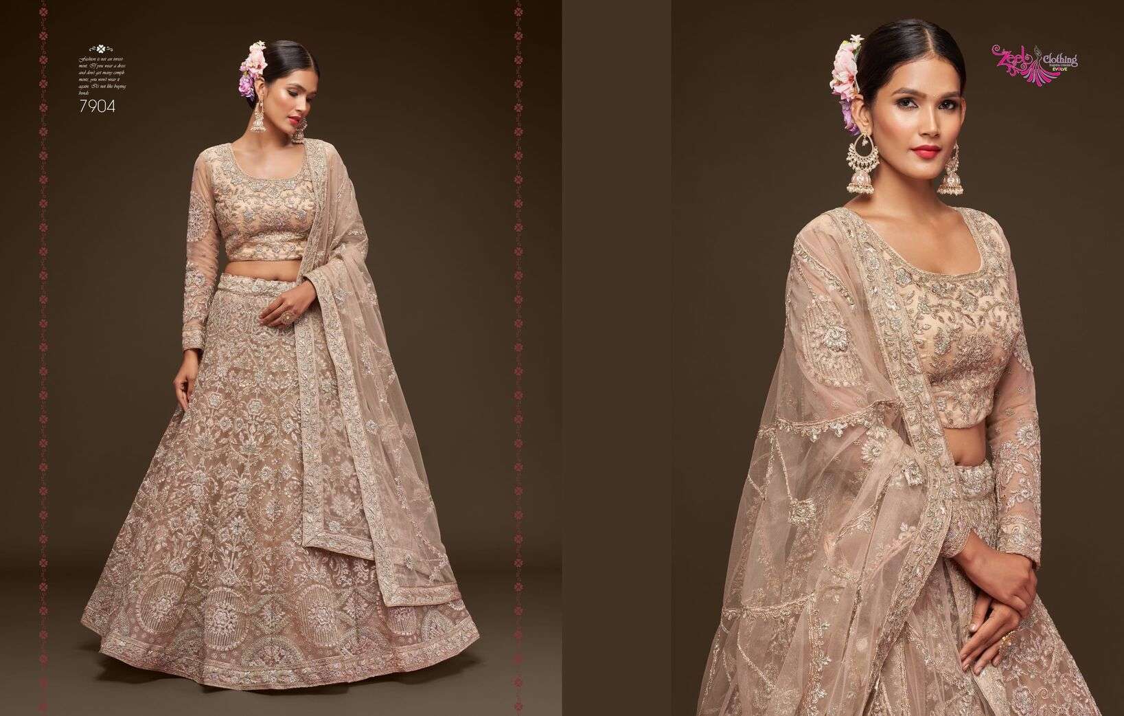 THE SHIMMERS VOL-1 BY ZEEL CLOTHING HEAVY EMBROIDERY WEDDING WEAR LEHENGA 