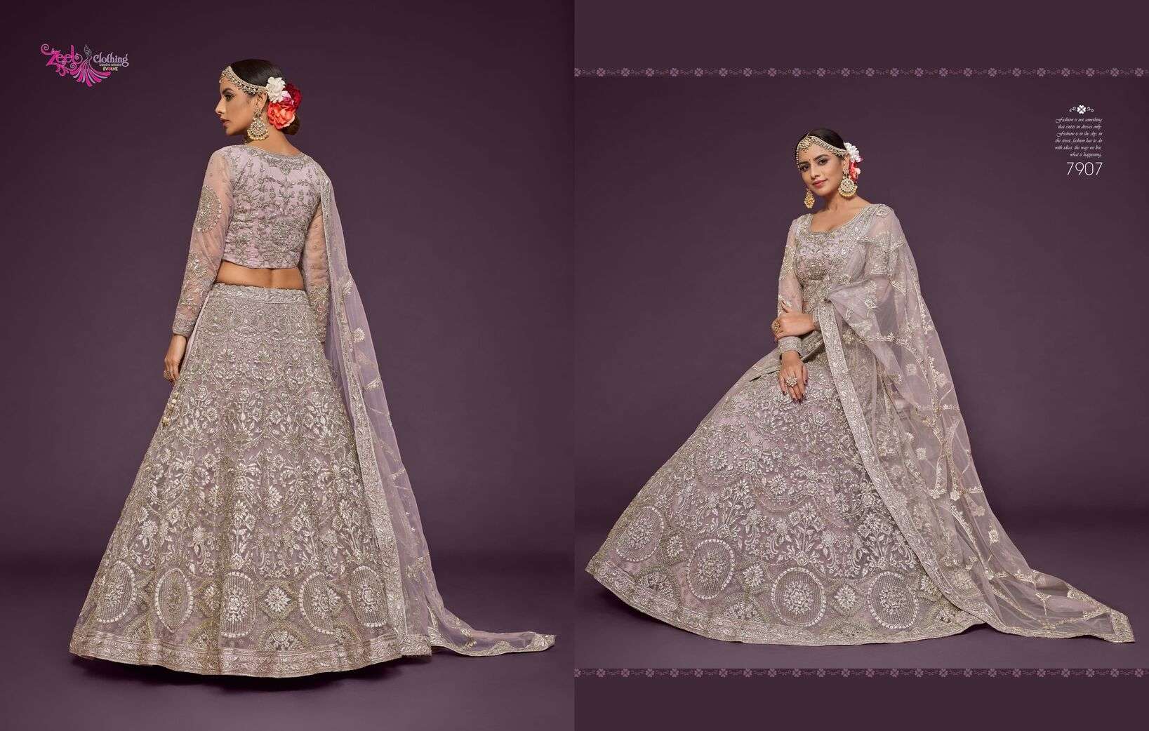 THE SHIMMERS VOL-1 BY ZEEL CLOTHING HEAVY EMBROIDERY WEDDING WEAR LEHENGA 