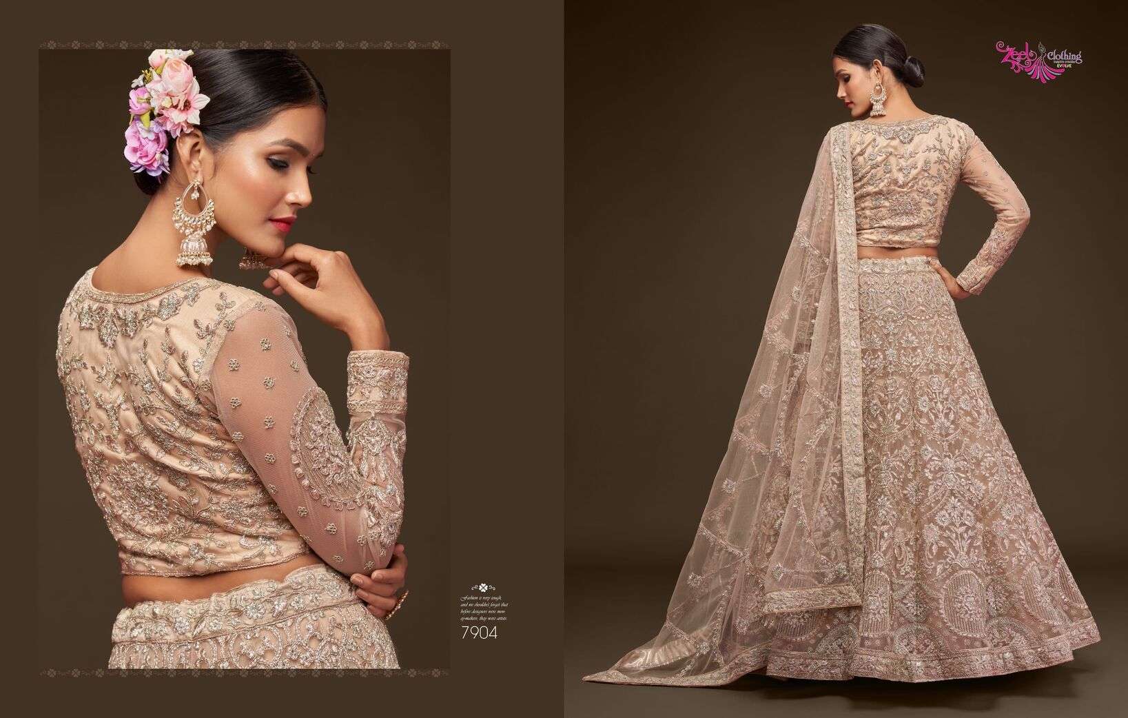 THE SHIMMERS VOL-1 BY ZEEL CLOTHING HEAVY EMBROIDERY WEDDING WEAR LEHENGA 