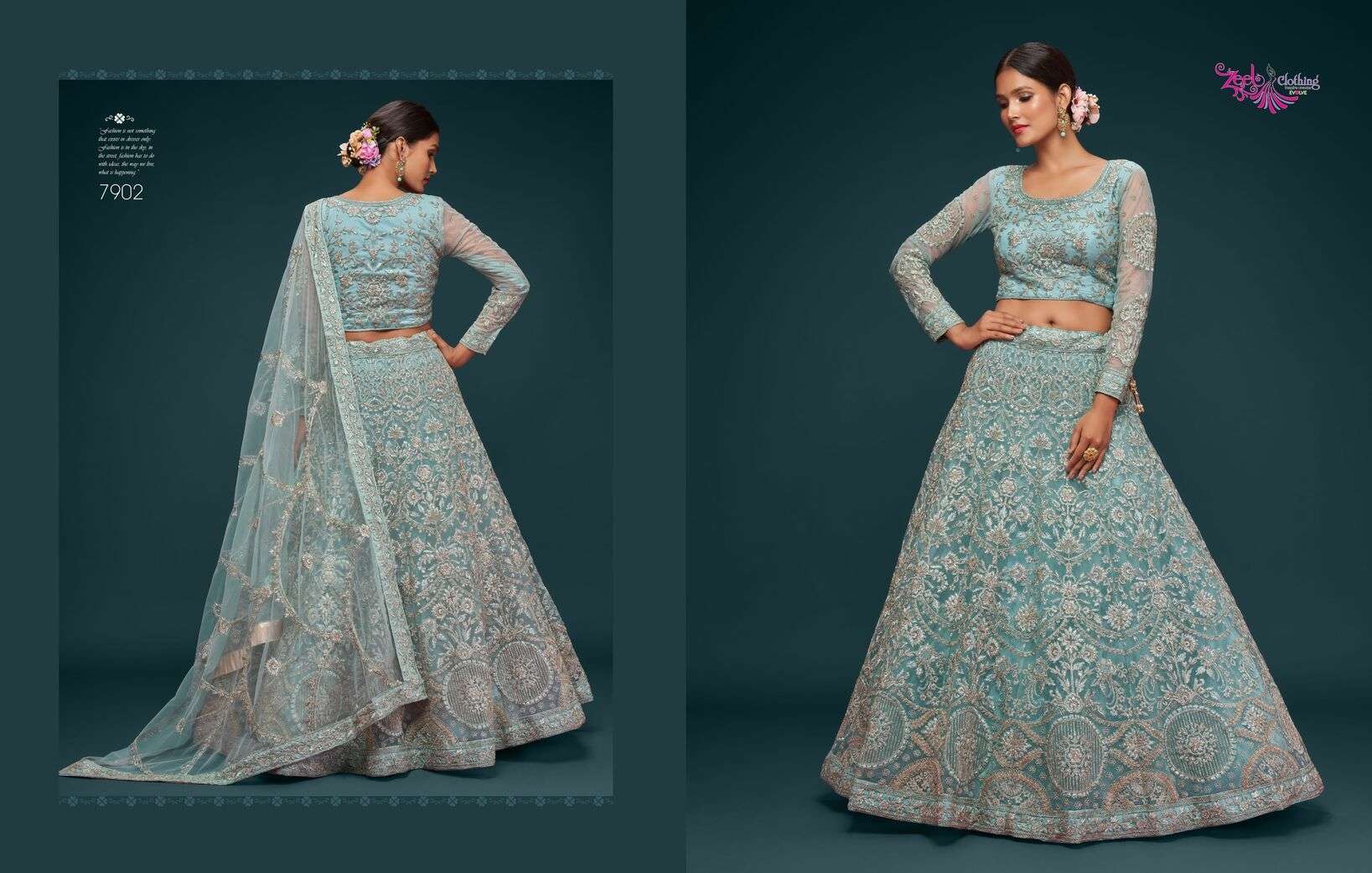 THE SHIMMERS VOL-1 BY ZEEL CLOTHING HEAVY EMBROIDERY WEDDING WEAR LEHENGA 