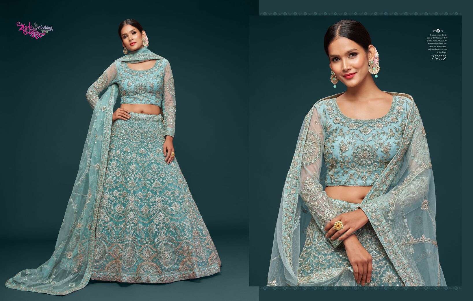 THE SHIMMERS VOL-1 BY ZEEL CLOTHING HEAVY EMBROIDERY WEDDING WEAR LEHENGA 