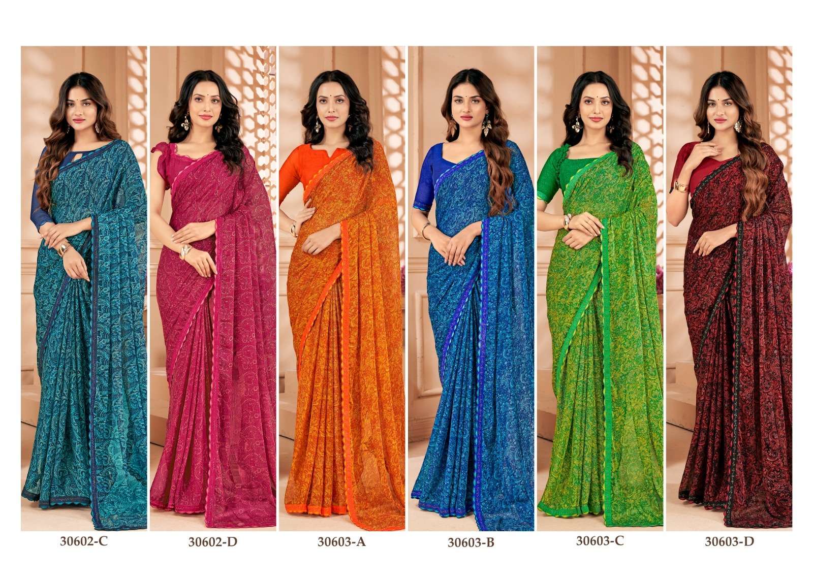 VANILLA VOL-4 BY RUCHI CHIFFON COLOURFUL PRINTED SAREES 