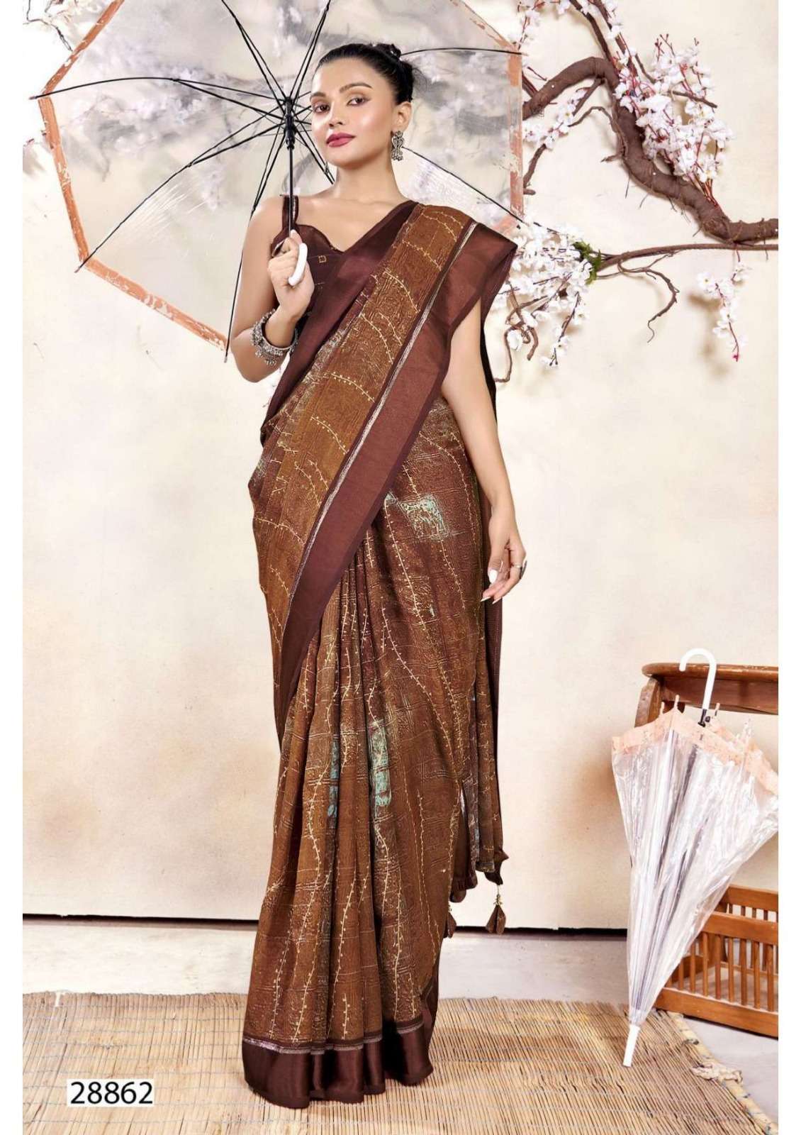 VINODINI BY VALLABHI CASUAL WEAR PRINTED SAREES 