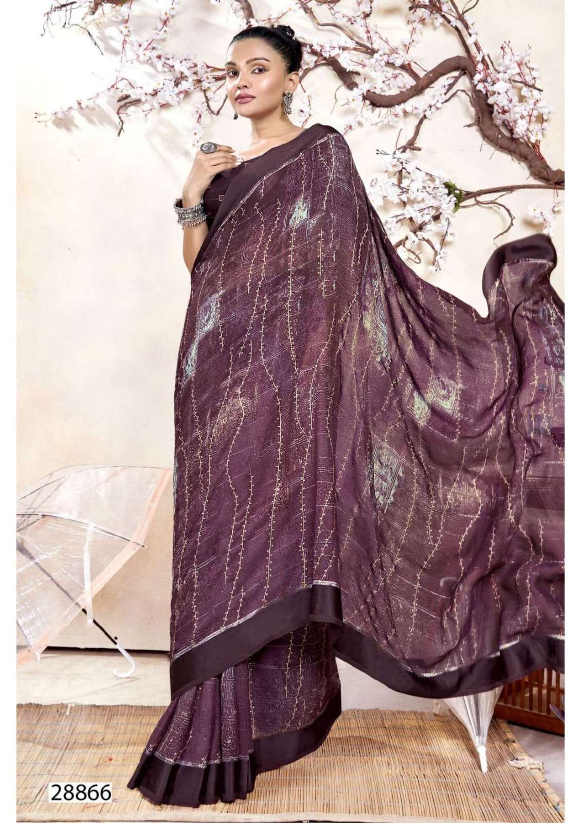 VINODINI BY VALLABHI CASUAL WEAR PRINTED SAREES 