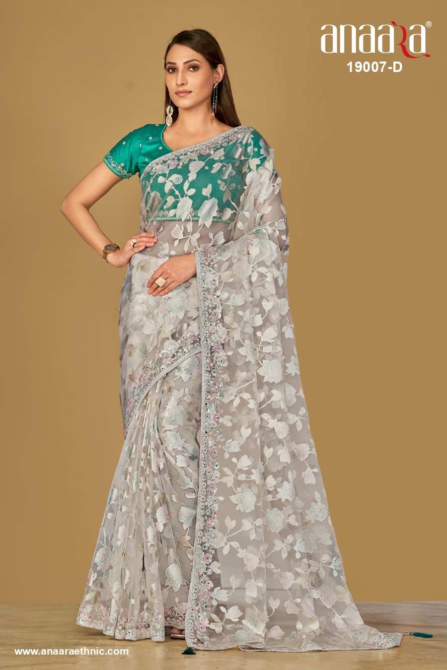 ANAARA (19000 Hit COLOURS) BY TATHASTU ORGANZA BRASSO WITH BEAUTIFUL PRINTED SAREES 