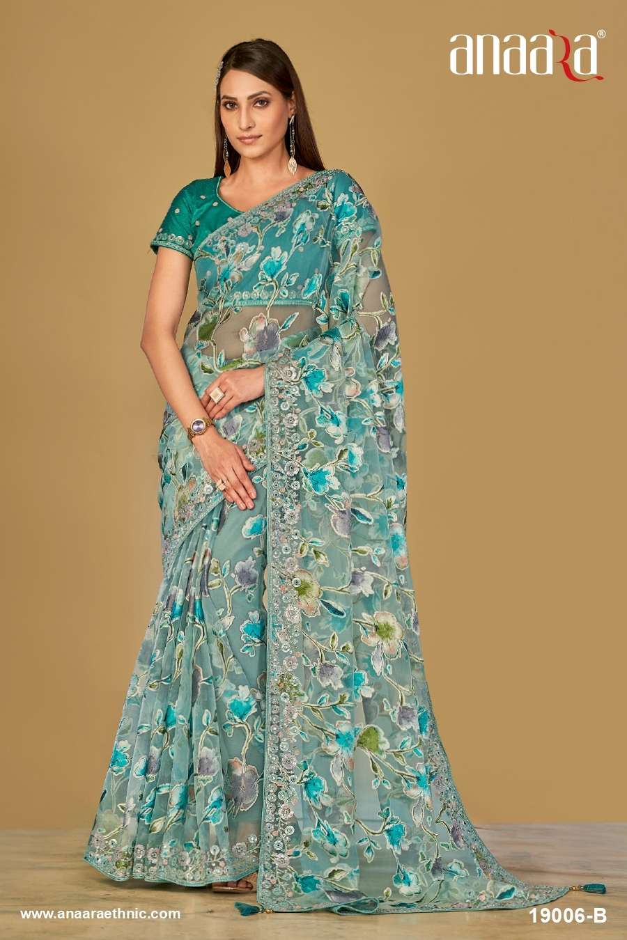 ANAARA (19000 Hit COLOURS) BY TATHASTU ORGANZA BRASSO WITH BEAUTIFUL PRINTED SAREES 