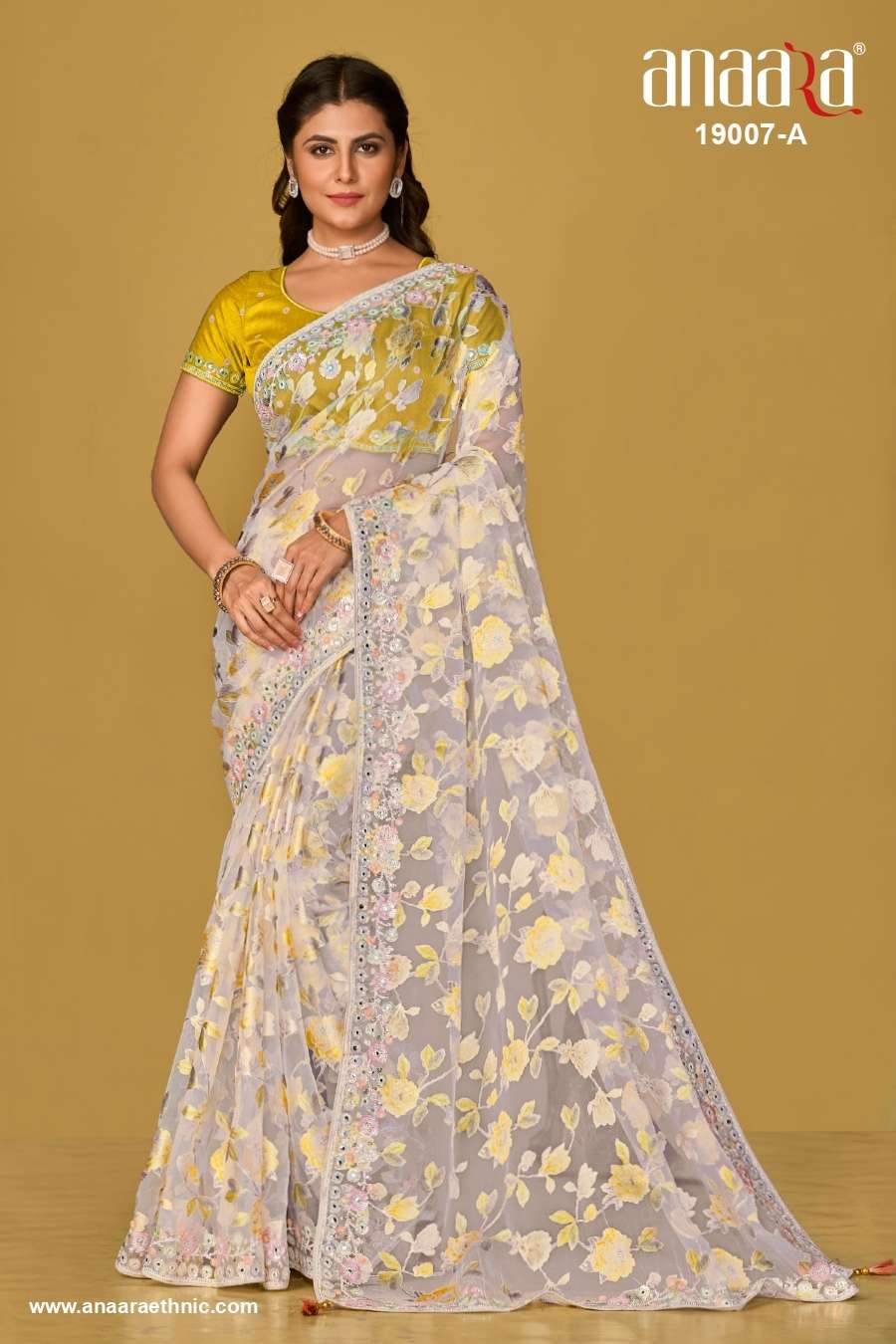 ANAARA (19000 Hit COLOURS) BY TATHASTU ORGANZA BRASSO WITH BEAUTIFUL PRINTED SAREES 