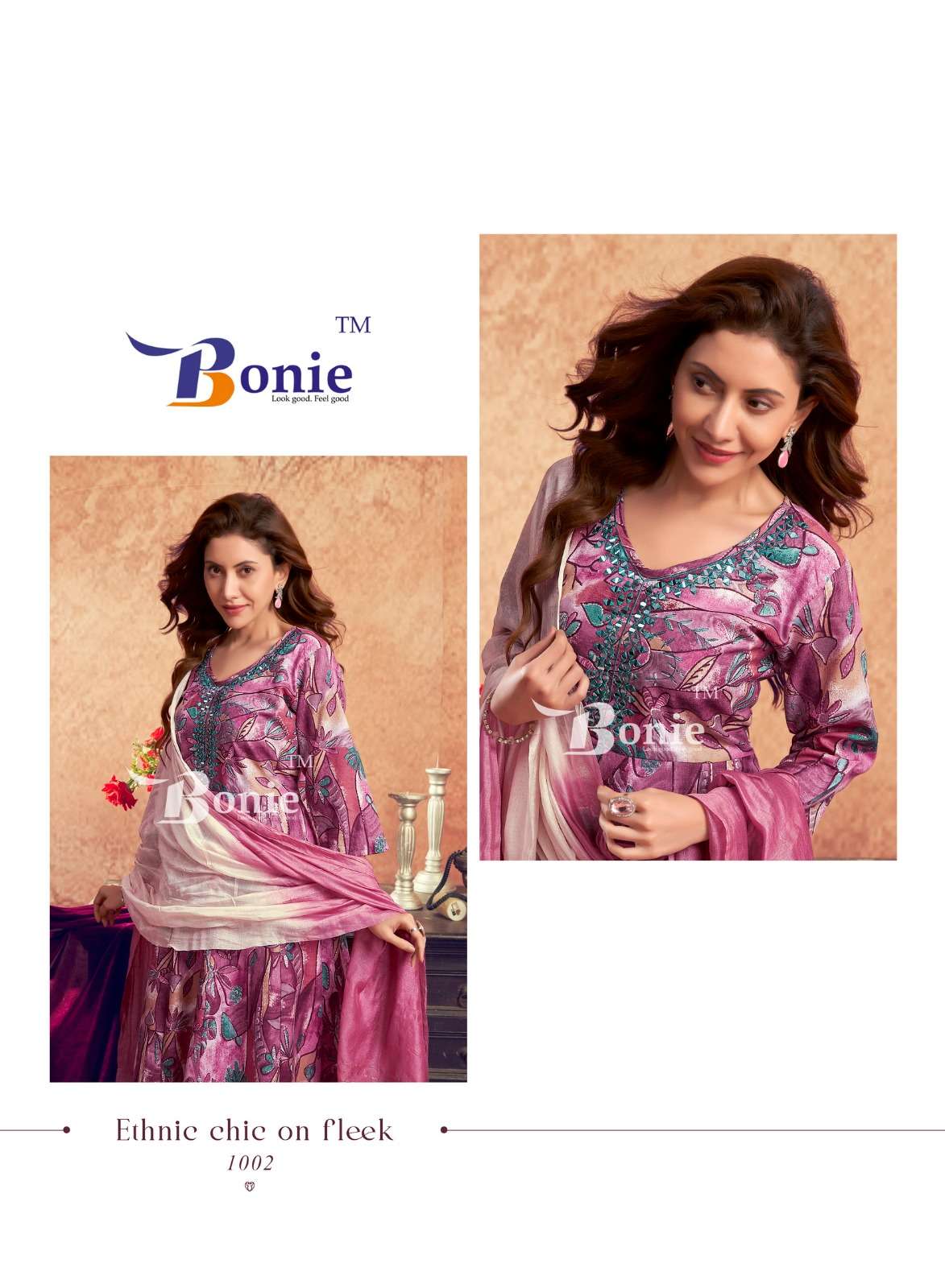 ANERI VOL-3 BY BONIE CAPSULE AMAZING PRINTS ANARKALI KURTI PANT WITH DUPATTA 