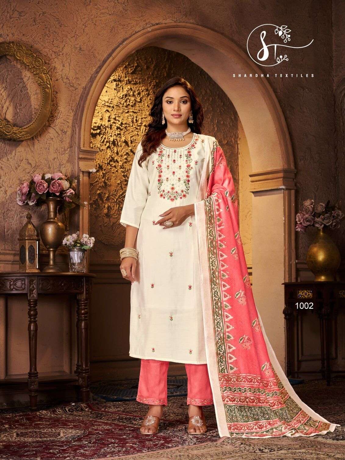 ARZOO SILK BY SHARDA TEXTILES SUPER PREMIUM SILK PANT WITH PAYAL WORK 3 PCS 
