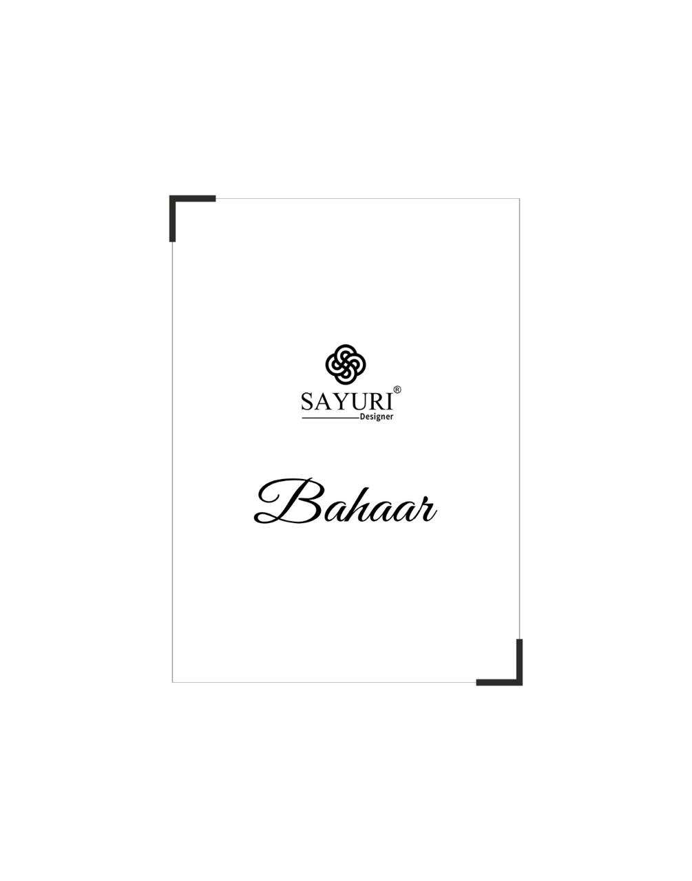 BAHAAR BY SAYURI DESIGNER REAL GEORGETTE HEAVY LOOK STYLISH EMBROIDERY LUCKNOWI 