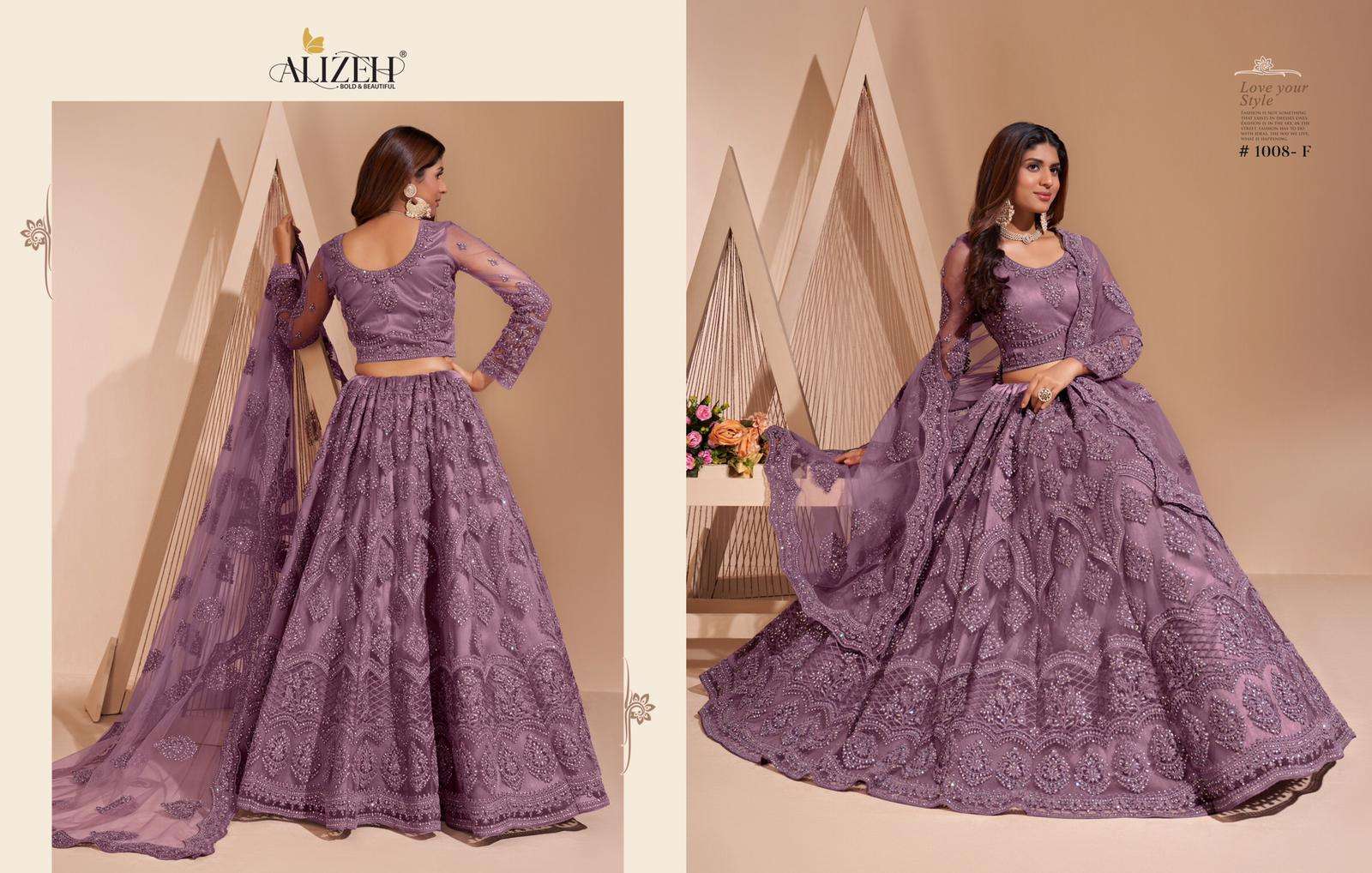 BRIDAL HERITAGE 1008 HIT DESIGN BY ALIZEH HEAVY EMBROIDERY WEDDING WEAR LEHENGA BLOUSE WITH DUPATTA 