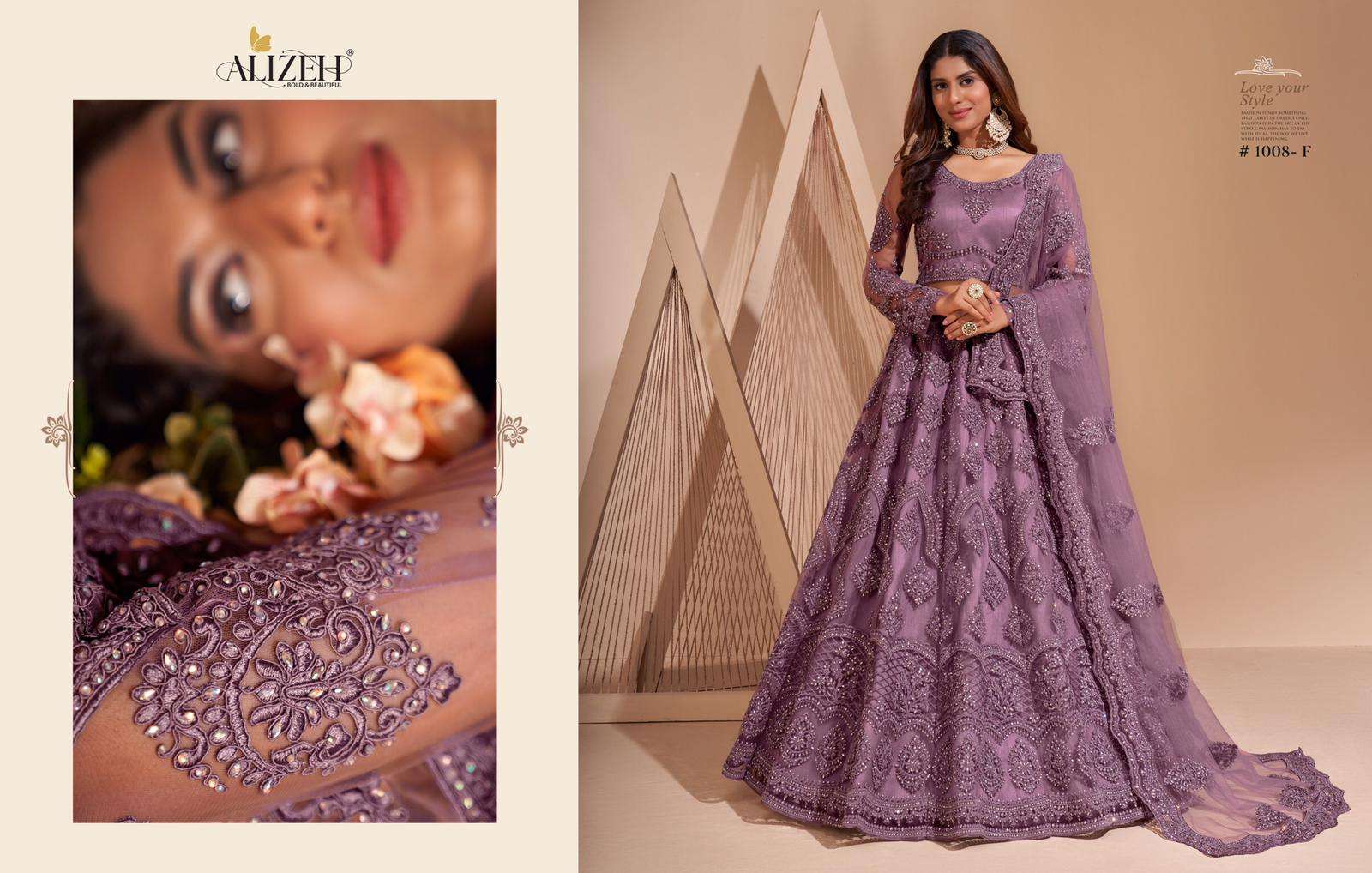 BRIDAL HERITAGE 1008 HIT DESIGN BY ALIZEH HEAVY EMBROIDERY WEDDING WEAR LEHENGA BLOUSE WITH DUPATTA 