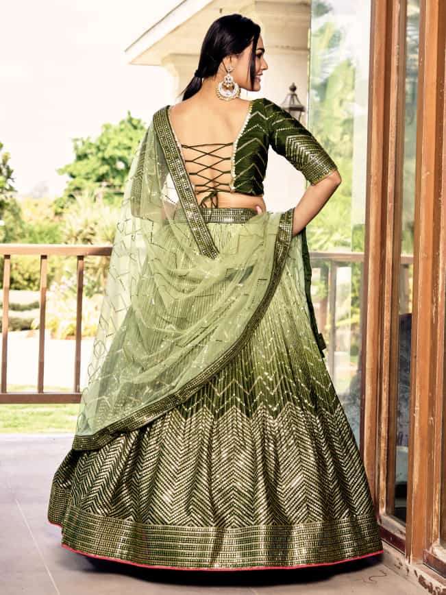 DESIGN NO-5057 BY TEXOFAB DESIGNER HEAVY SEQUENCE WORK LEHENGA BLOUSE WITH DUPATTA