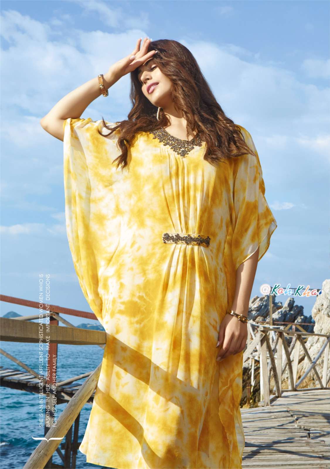 FASHION FEVER VOL-3 BY ANJU FABRICS PURE GEORGETTE TIE & DIE HANDWORK DESIGNER KAFTAN WITH PANT 