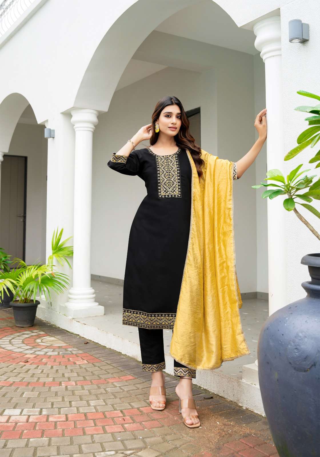 FIZA VOL-2 BY VANISKA ROMAN SILK FABRIC FANCY EMBROIDERY WORK KURTI PANT WITH DUPATTA 