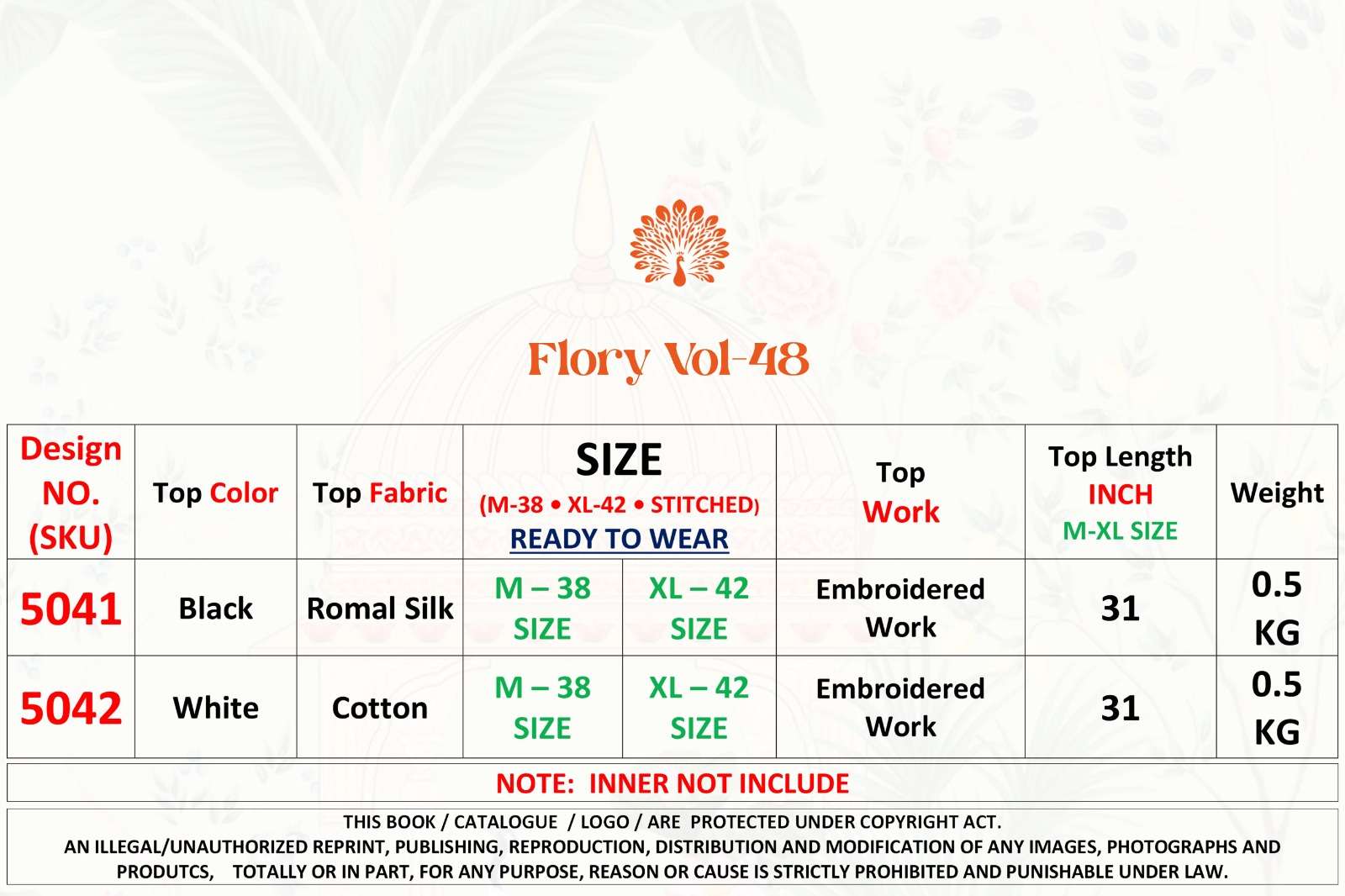 FLORAL VOL-48 BY TEXOFAB KEDIYA EMBROIDERY REAL MIRROR WORK SPECIAL NAVRATRI COLLECTION 