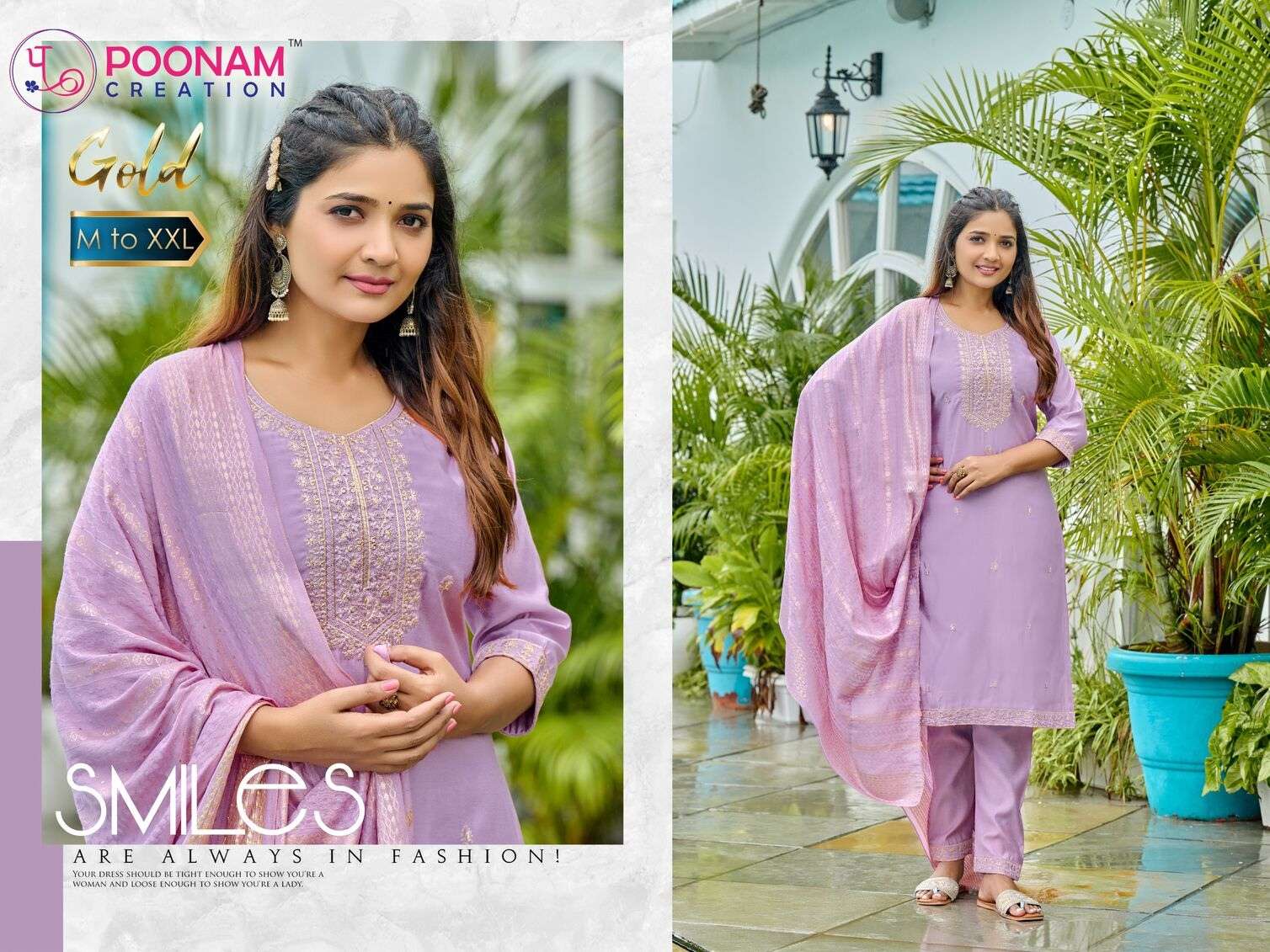 GOLD BY POONAM DESIGNER HEAVY ROMAN SILK EMBROIDERY SEQUENCE WORK TOP BOTTOM WITH WEAVING DUPATTA 