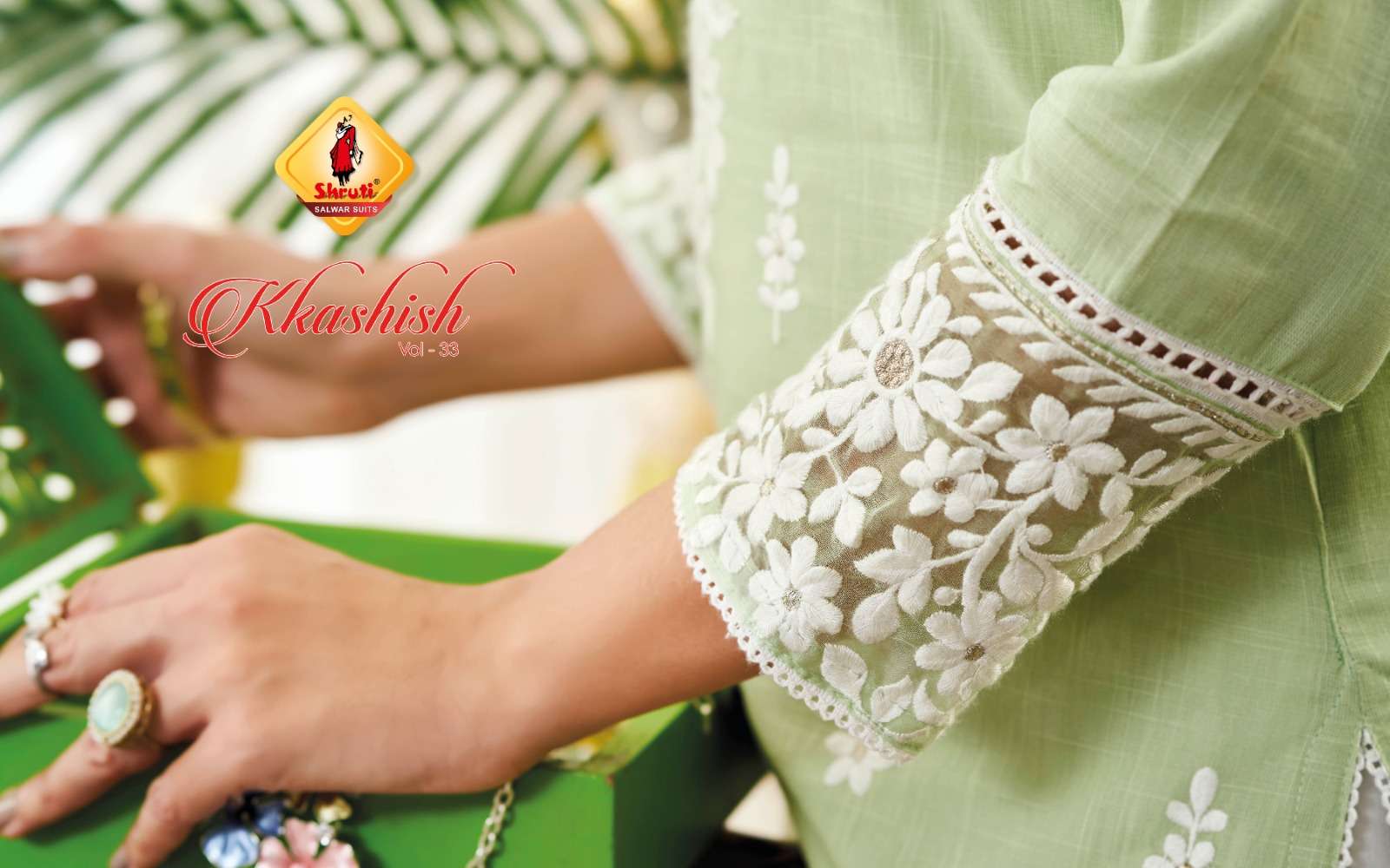 KKASHISH VOL-33 BY SHRUTI SUITS PURE COTTON LINEN STYLISH EMBROIDERY WORK KURTI PANT 