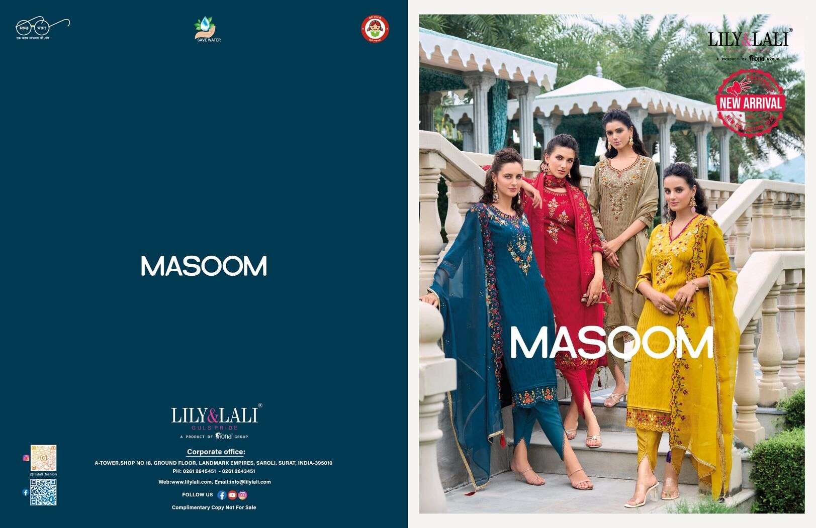 MASOOM BY LILY & LALI VISCOSE SILK WITH COTTON LINING FESTIVE COLLECTION KURTI PANT WITH DUPATTA 