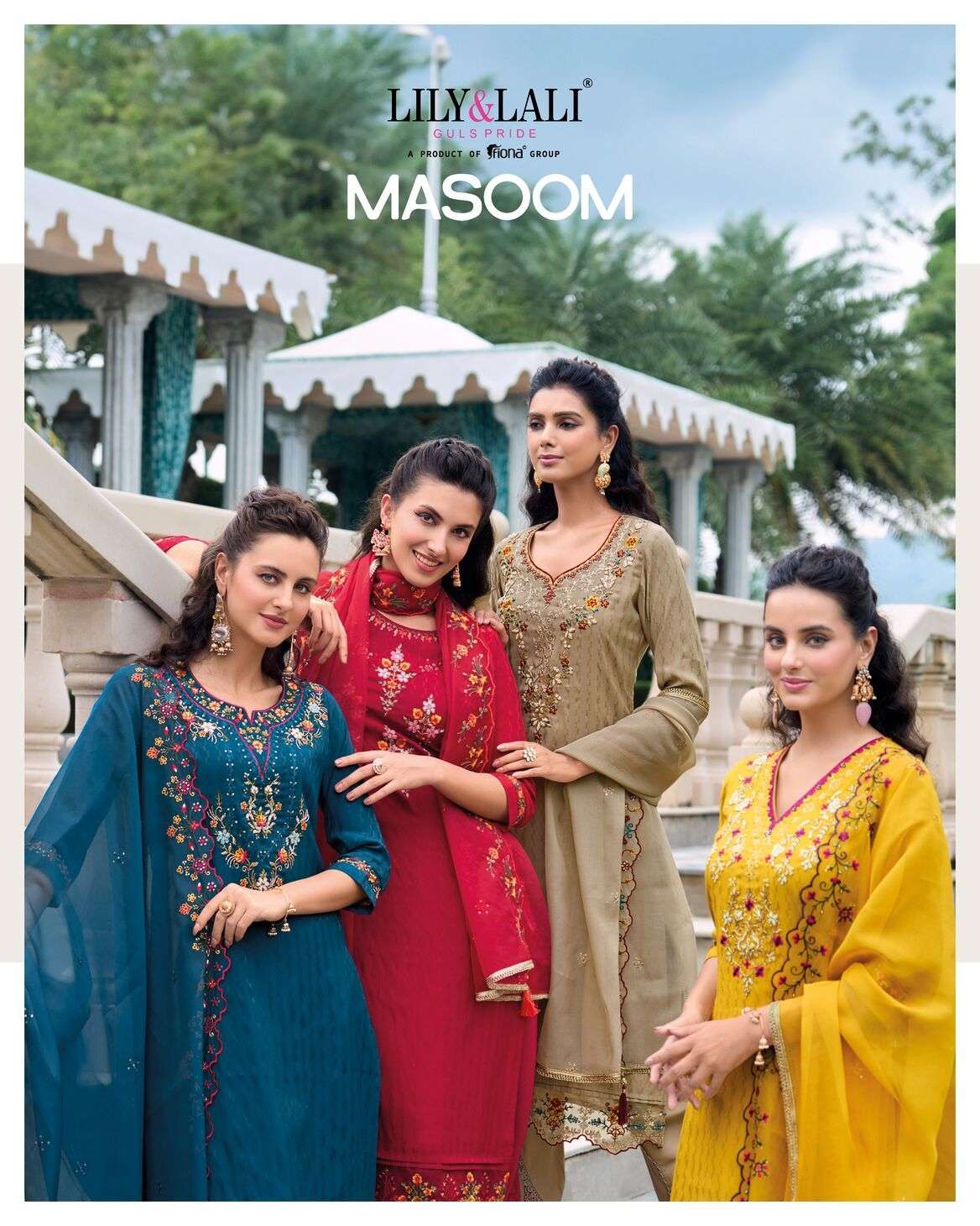 MASOOM BY LILY & LALI VISCOSE SILK WITH COTTON LINING FESTIVE COLLECTION KURTI PANT WITH DUPATTA 