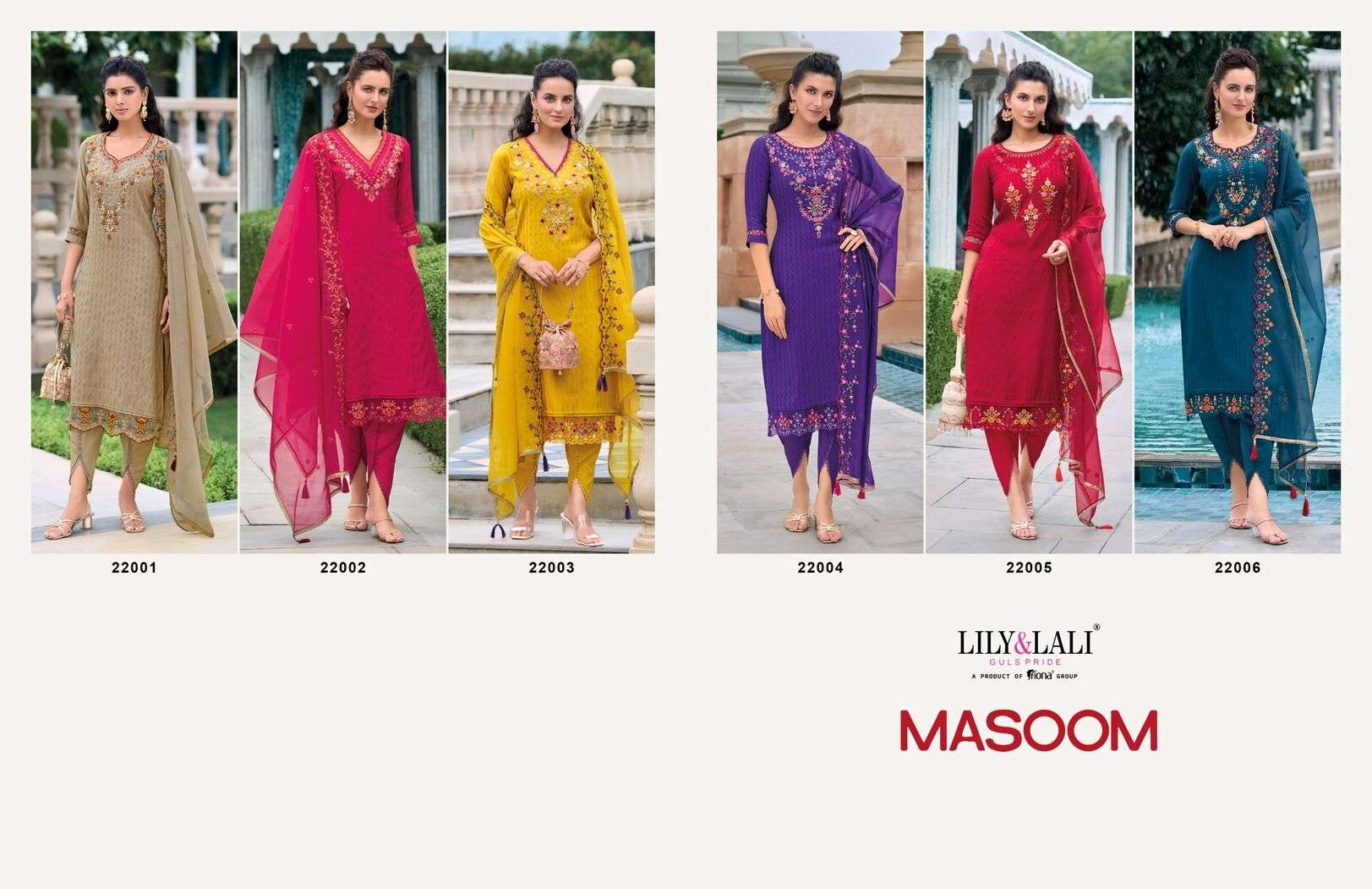 MASOOM BY LILY & LALI VISCOSE SILK WITH COTTON LINING FESTIVE COLLECTION KURTI PANT WITH DUPATTA 