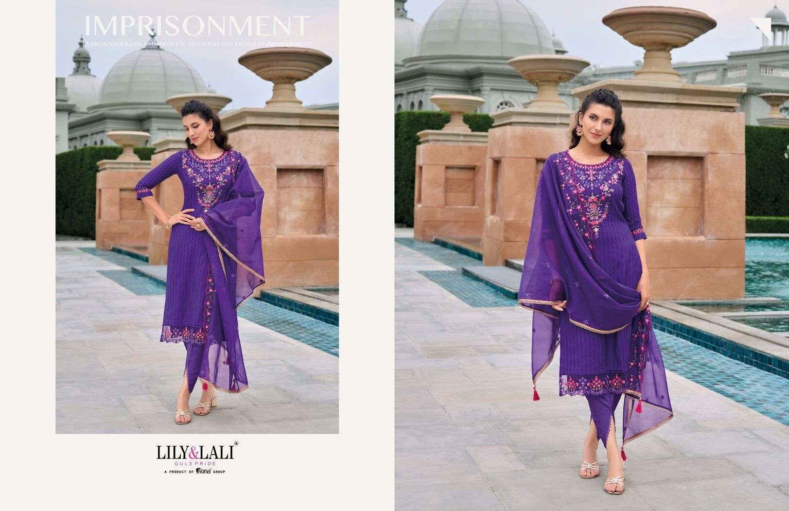 MASOOM BY LILY & LALI VISCOSE SILK WITH COTTON LINING FESTIVE COLLECTION KURTI PANT WITH DUPATTA 