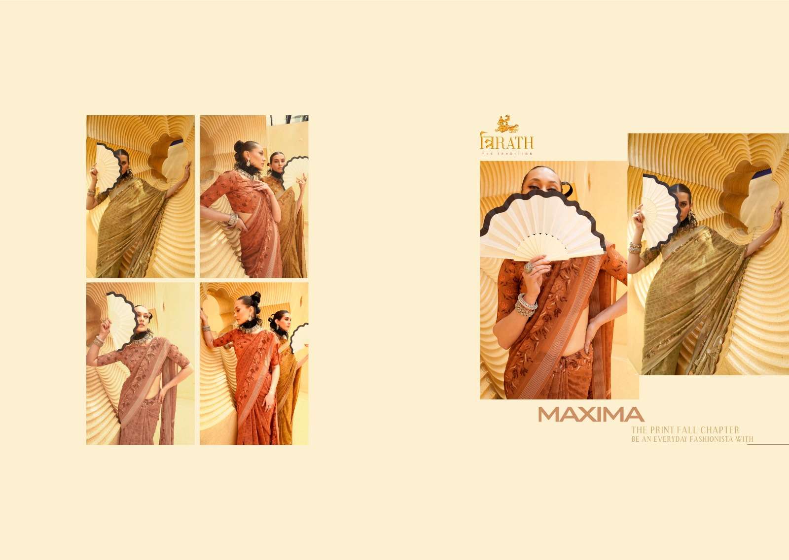 MAXIMA BY TRIRATH DAANI GEORGETTE WITH PRINT DESIGN AQUA FINISH CASUAL WEAR SAREES 