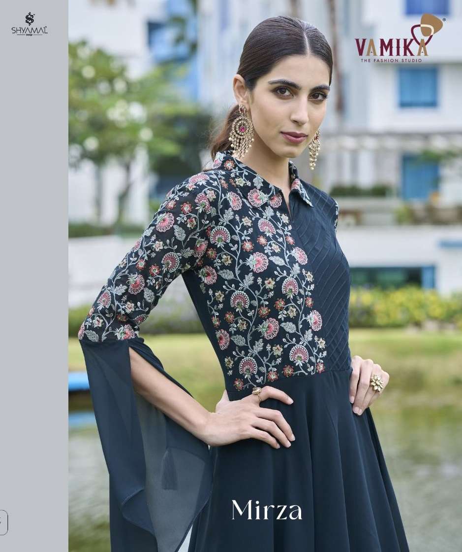 MIRZA BY VAMIKA HEAVY GEORGETTE WITH HEAVY EMBROIDERY HANDWORK PARTY WEAR GOWN 