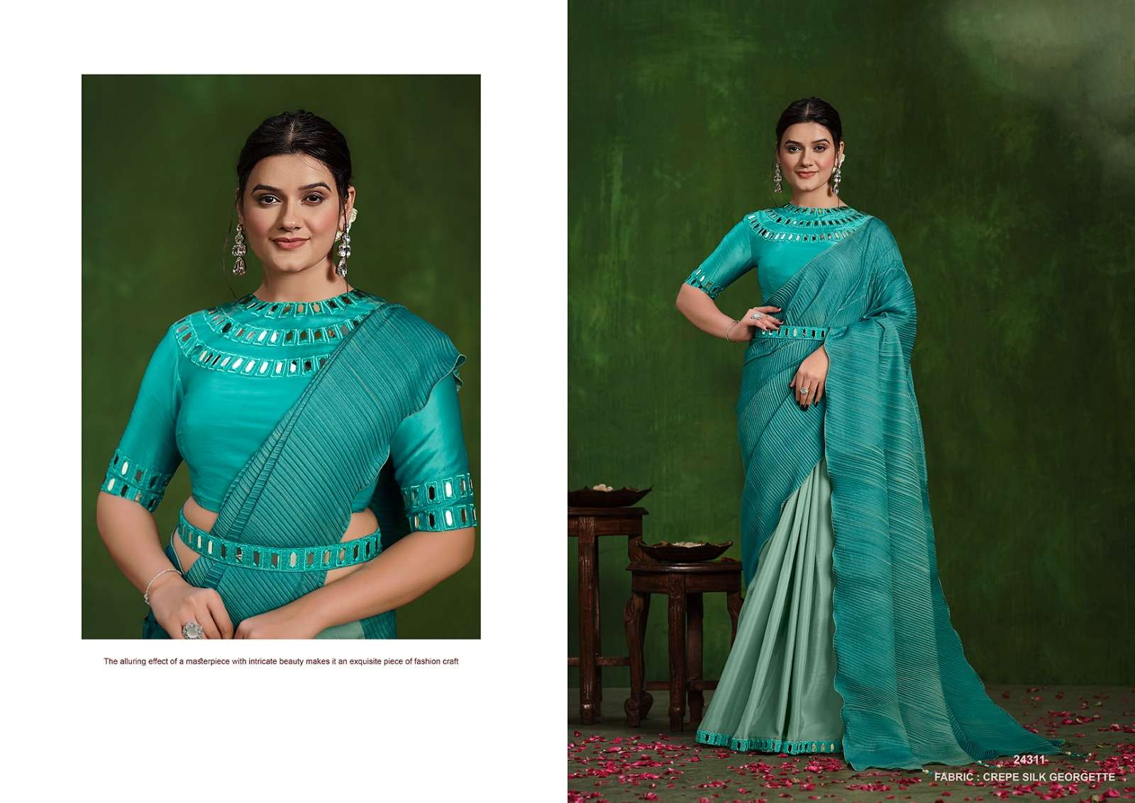 MOHMANTHAN 24300 SERIES RANJHANA BY MAHOTSAV PARTY WEAR DESIGNER SAREES 