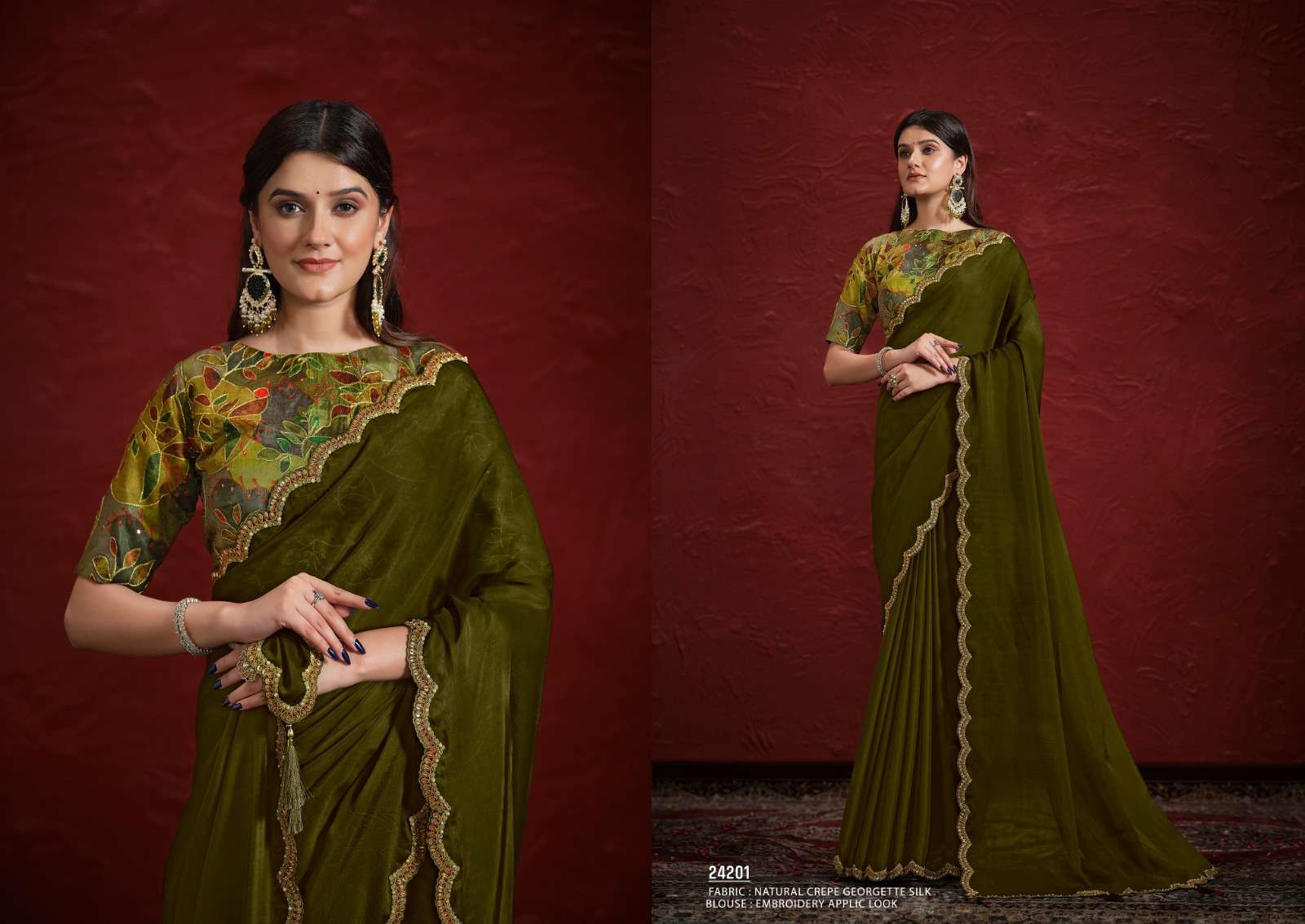 MON- MANTHAN 24200 SERIES AAINA BY MAHOTSAV NEW DESIGNER PARTY WEAR SAREES COLLECTION 