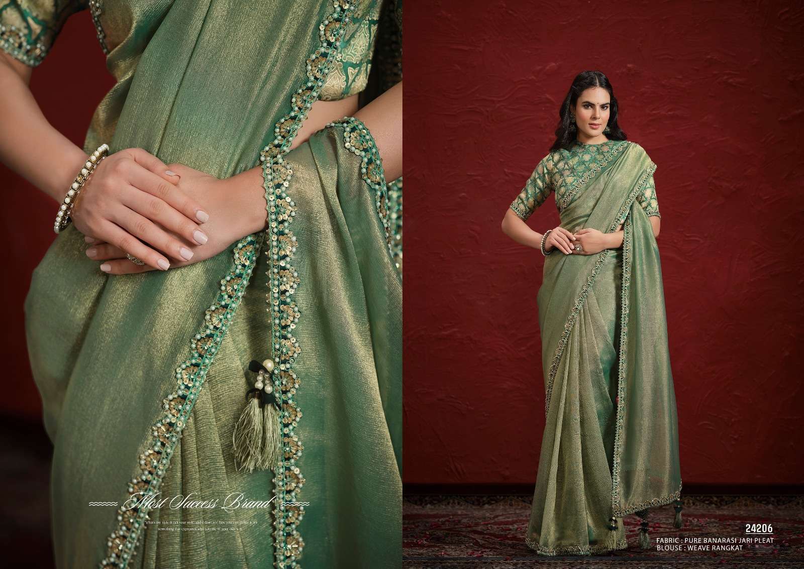 MON- MANTHAN 24200 SERIES AAINA BY MAHOTSAV NEW DESIGNER PARTY WEAR SAREES COLLECTION 